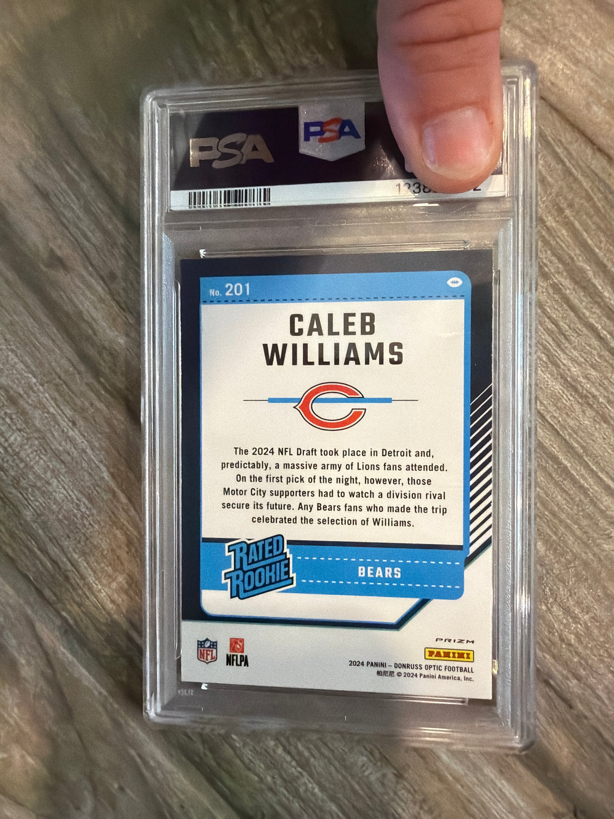 #198 Graded Optic Football Card