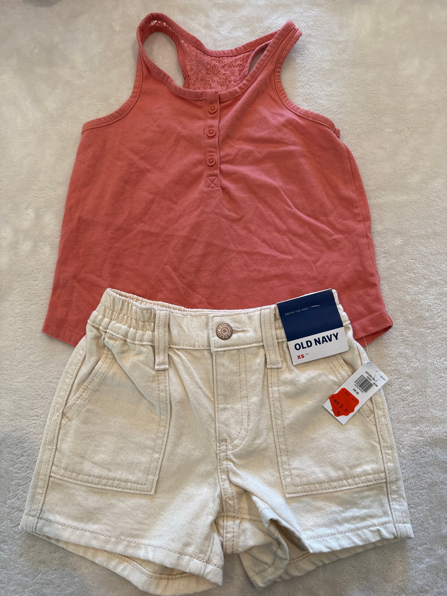 #46 Girls 5 oldnavy shorts nwt Oshkosh top euc