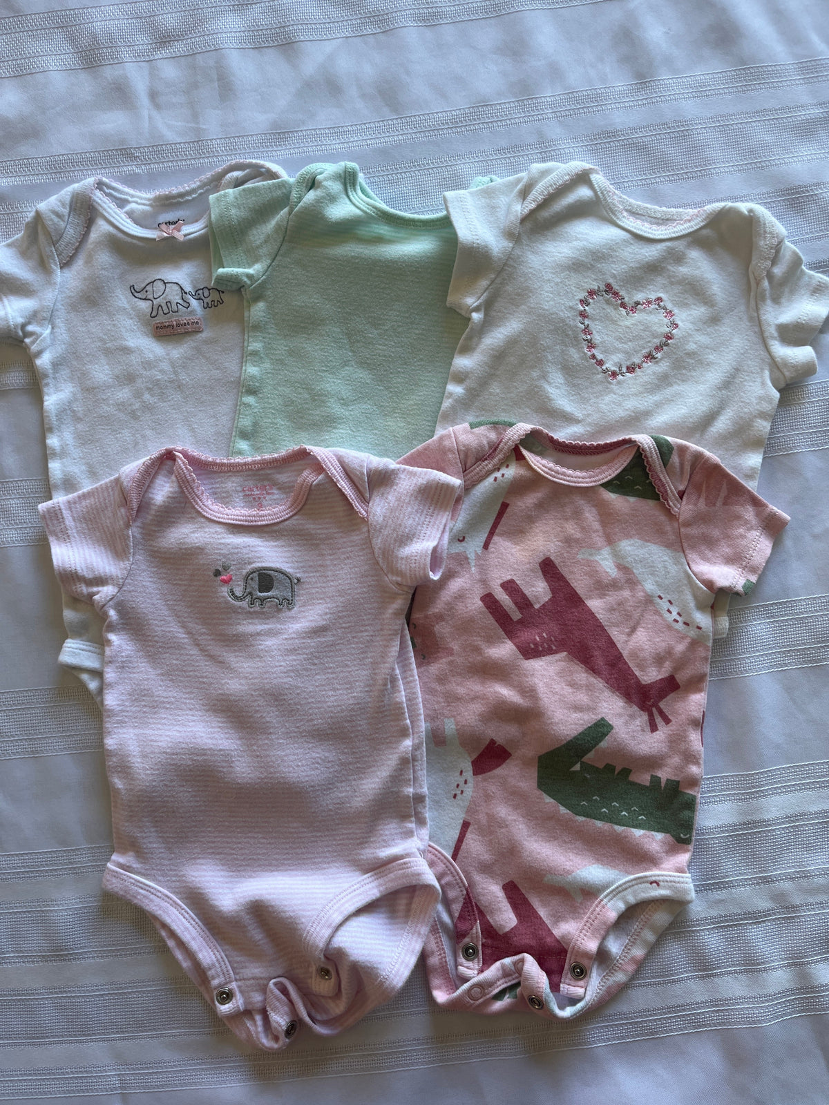 #43 Girls 3 mo onesie bundle EUC