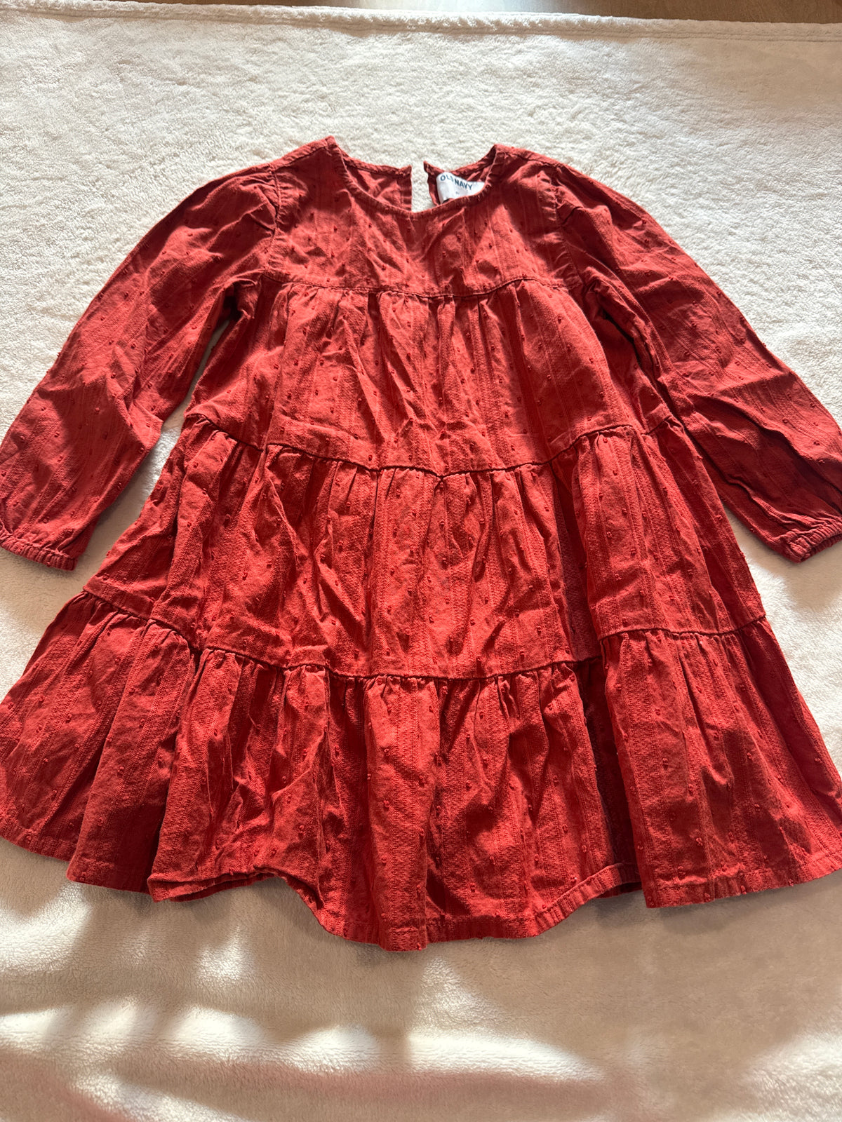 #81 Girls 5 Oldnavy Burnt Orange fall dress