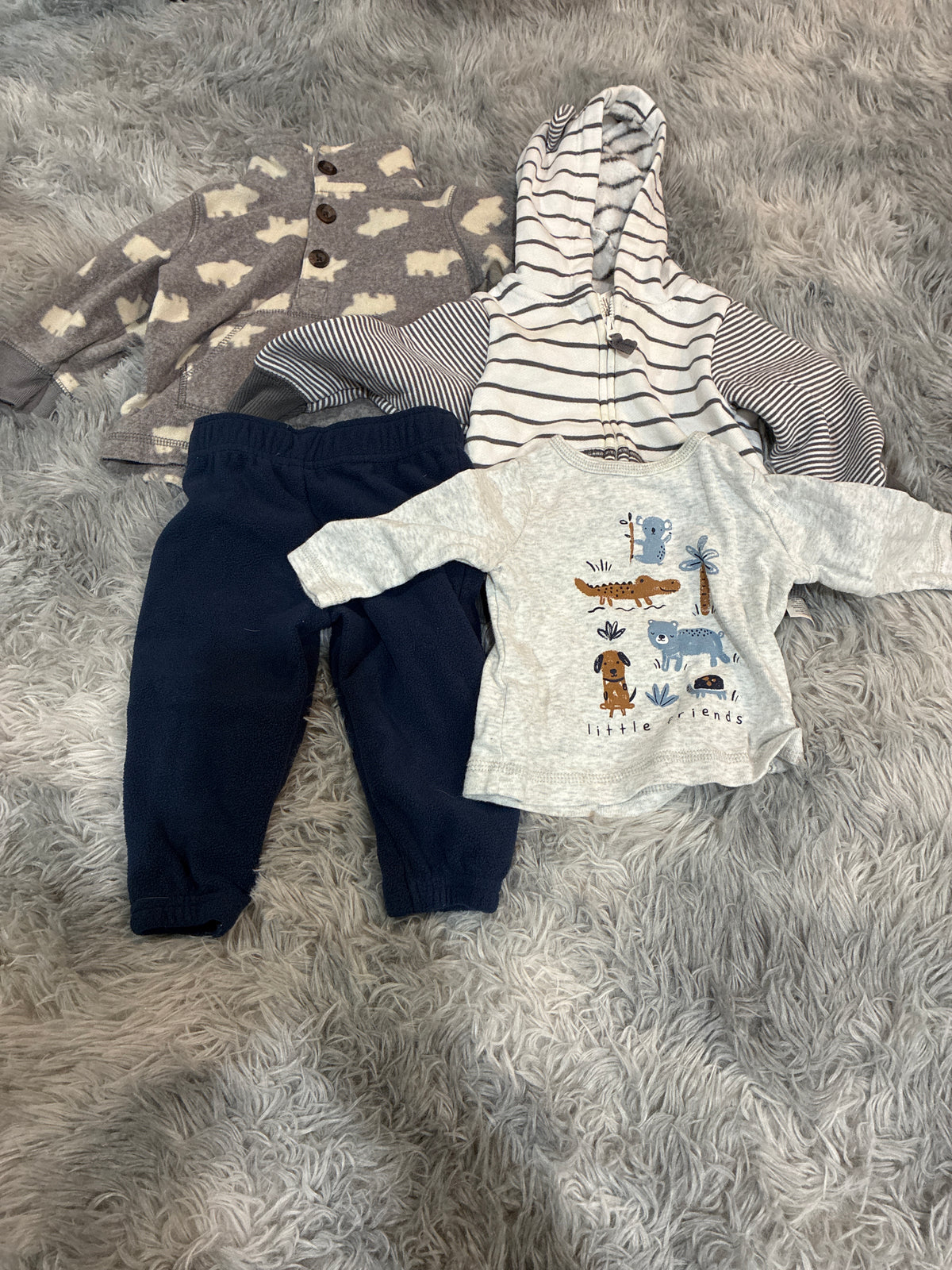 SCO46-Gender neutral outfit bundle-3-6 months-4 pack