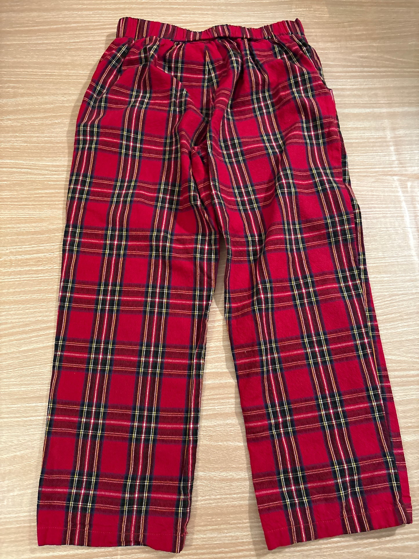 #102 Classic Whimsy Boys Red Christmas Plaid Pants size 8
