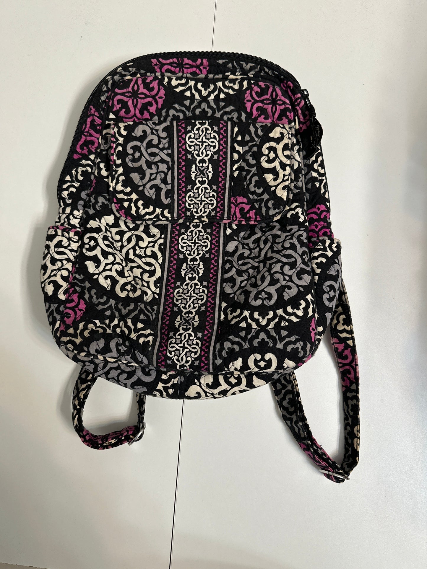 #133 Vera Bradley Backpack Purple Black Ivory