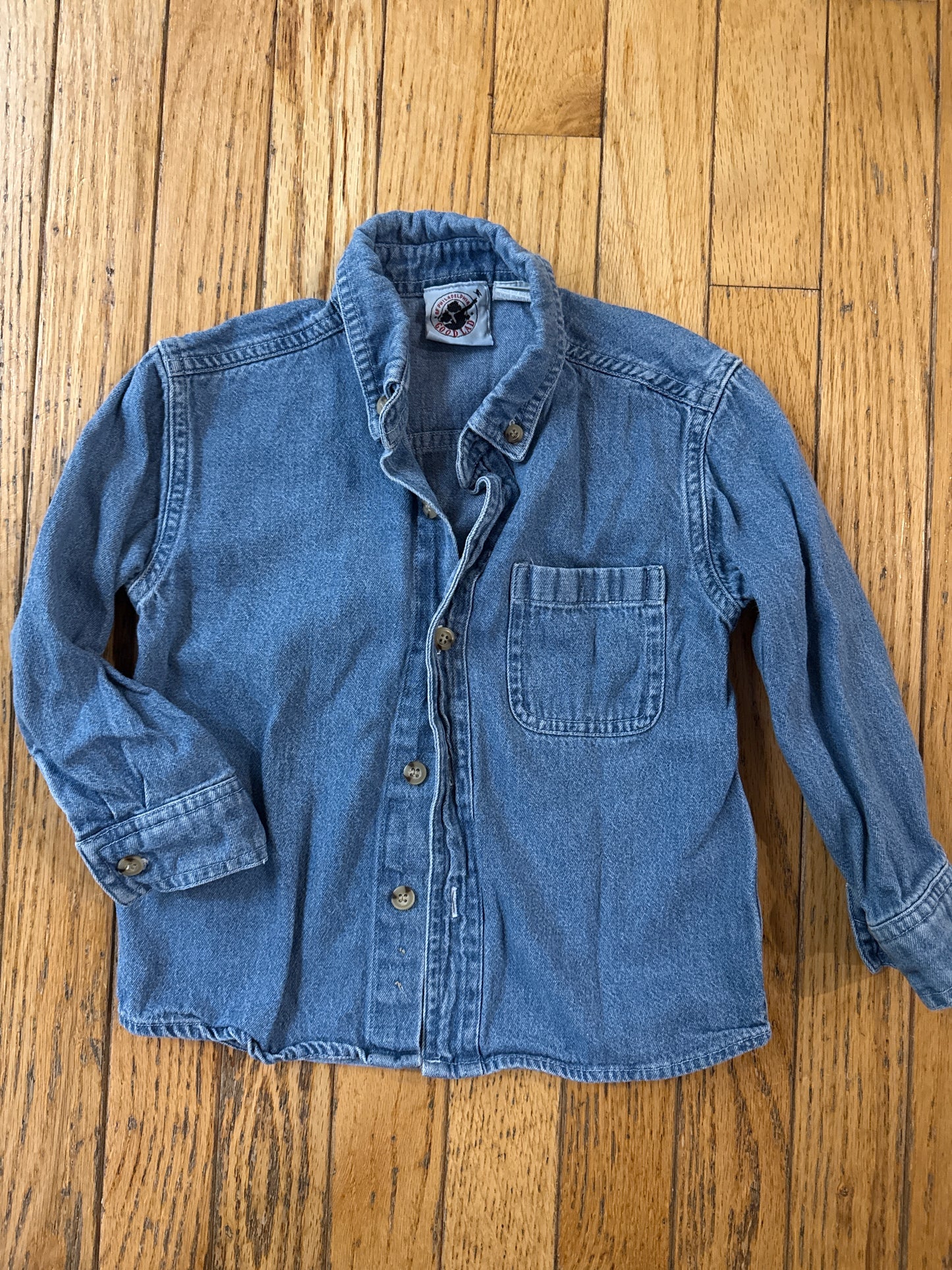 178 goodlad 3t boys denim shirt VGUC