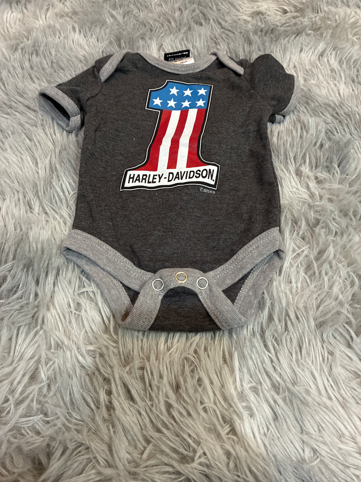 SCO46-Harley Davidson onesie-gender neutral-0-3 months