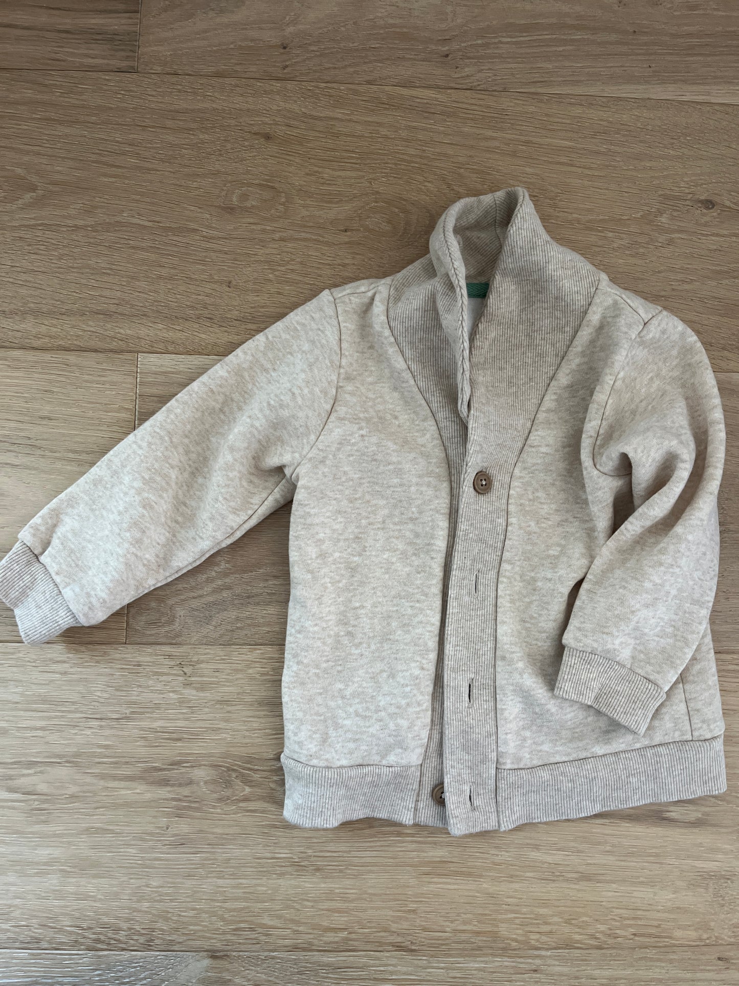 #110 Boys 18 Months Beige Cowl Neck Sweater