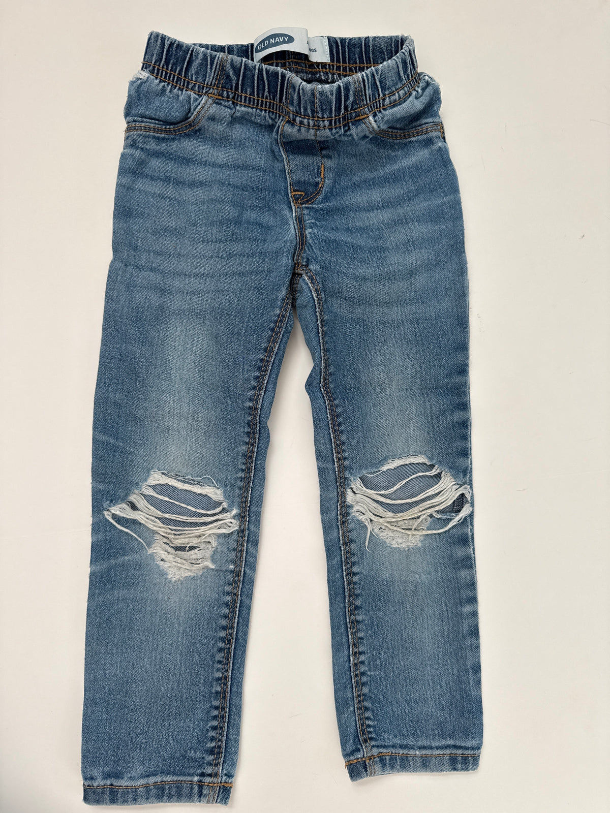 #64 Old Navy Distressed Pullon Elastic Jeggings 4T
