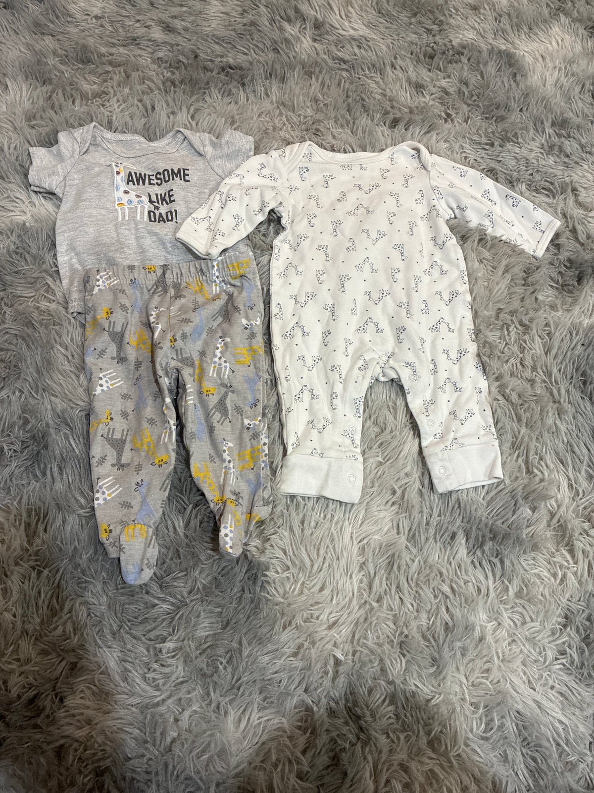 SCO46-giraffe outfit set-0-3 months-gender neutral