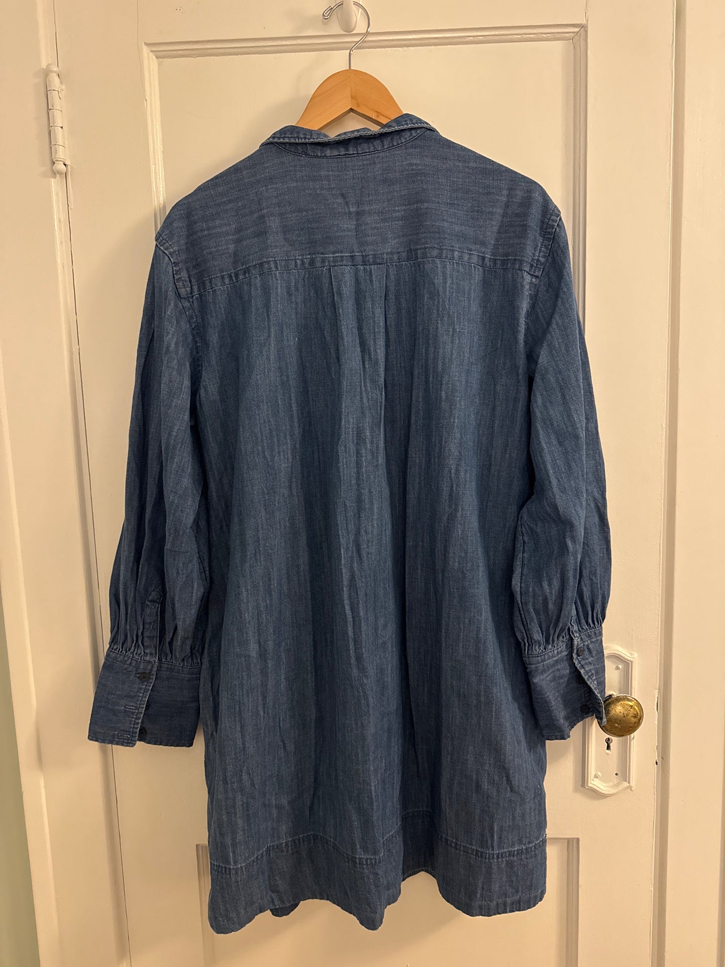 #152 - PRICE REDUCED Free Assembly Puff‑Sleeve Denim Shirt Dress XL