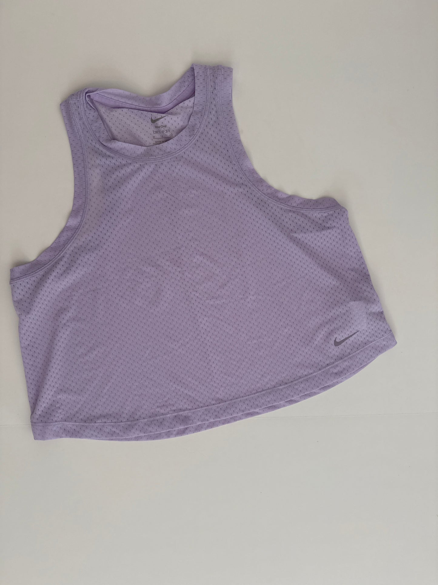 #96 Womens Nike Purple Mesh Crop Tank S