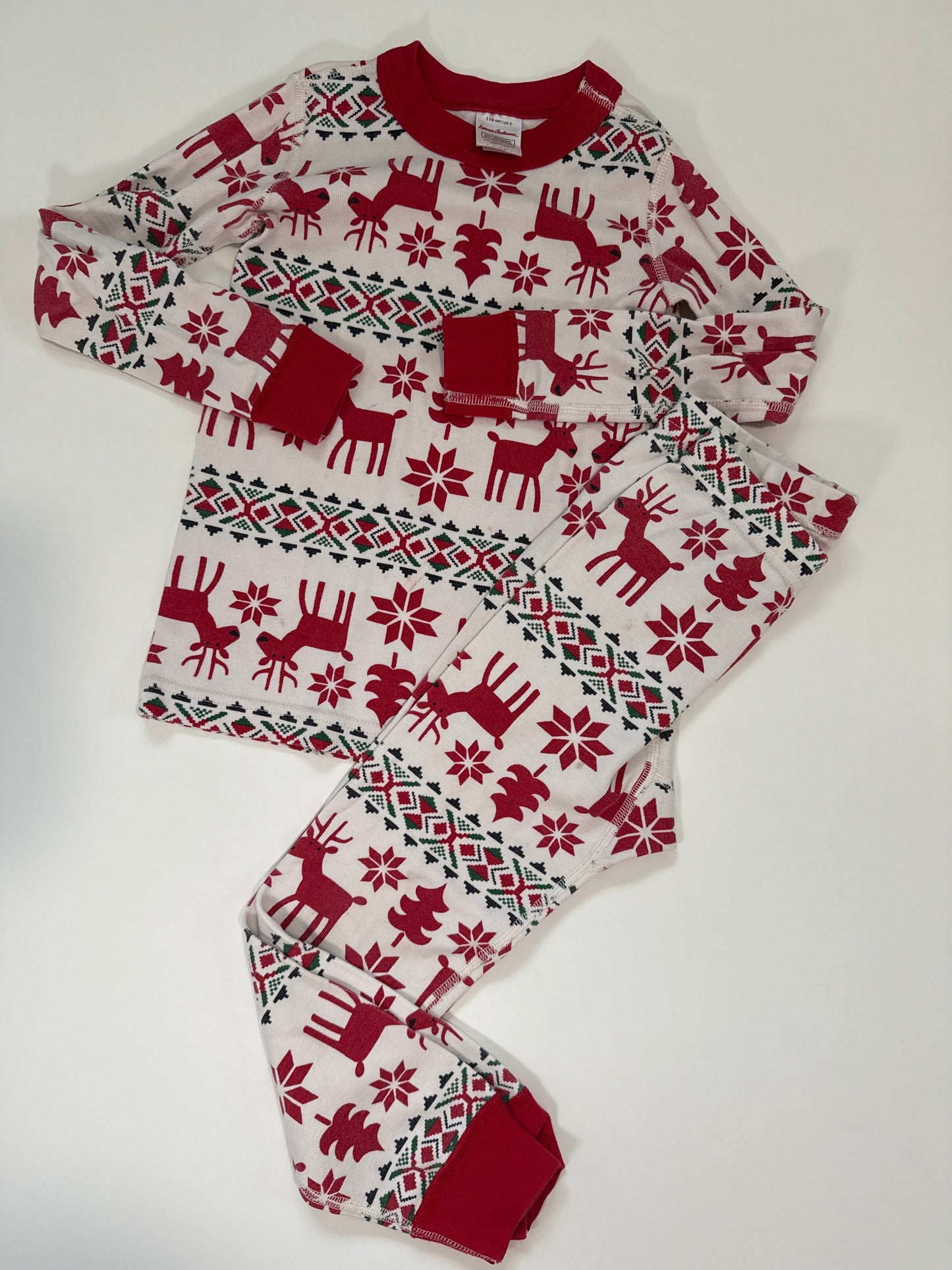 #96 Hanna Andersson Dear Deer PJs GUC Soze 110/5