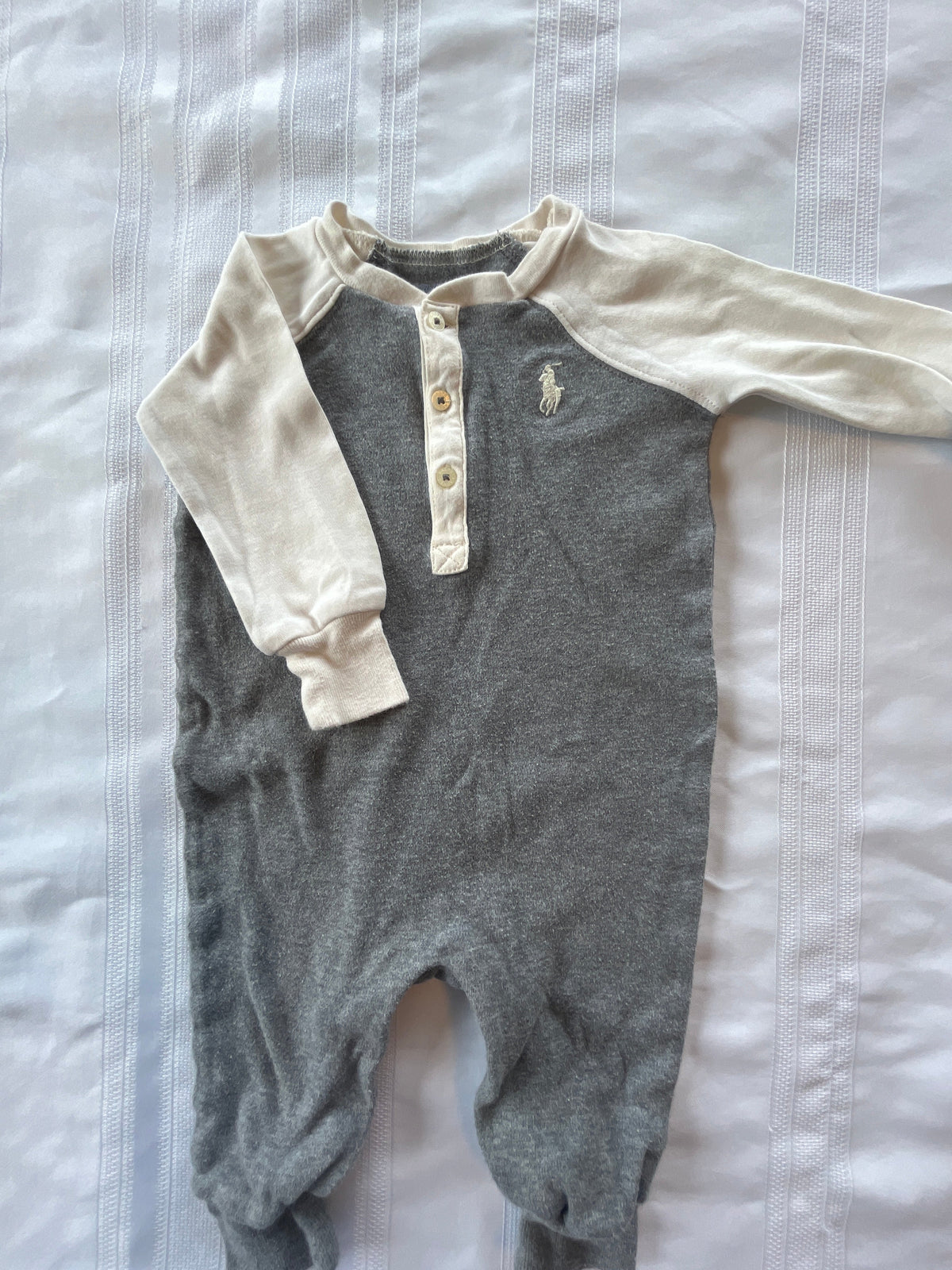#43 Boys 6 mo Ralph Lauren romper EUC