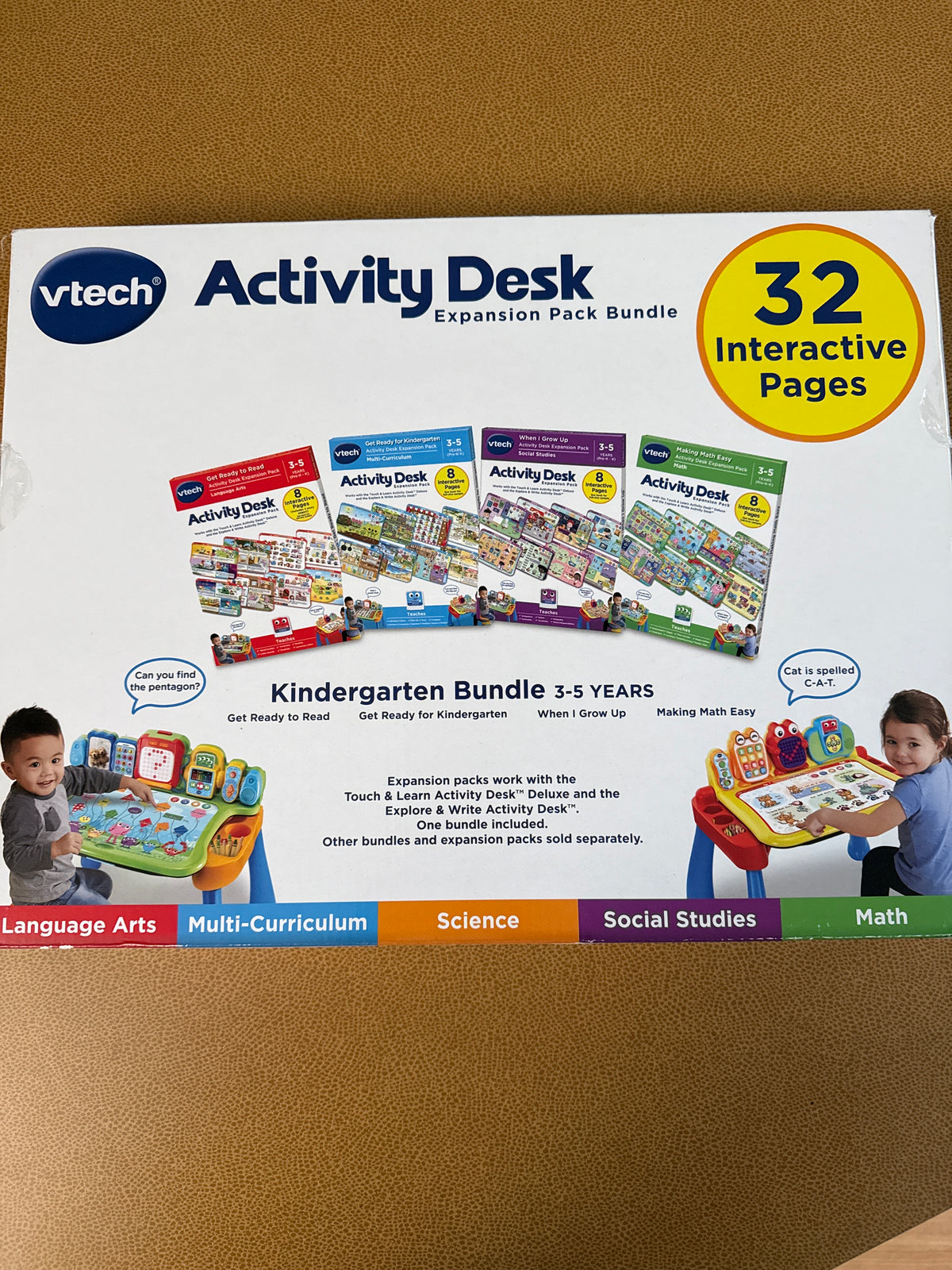 #87 vtech activity desk expansion pack kindergarten bundle 3-5 years