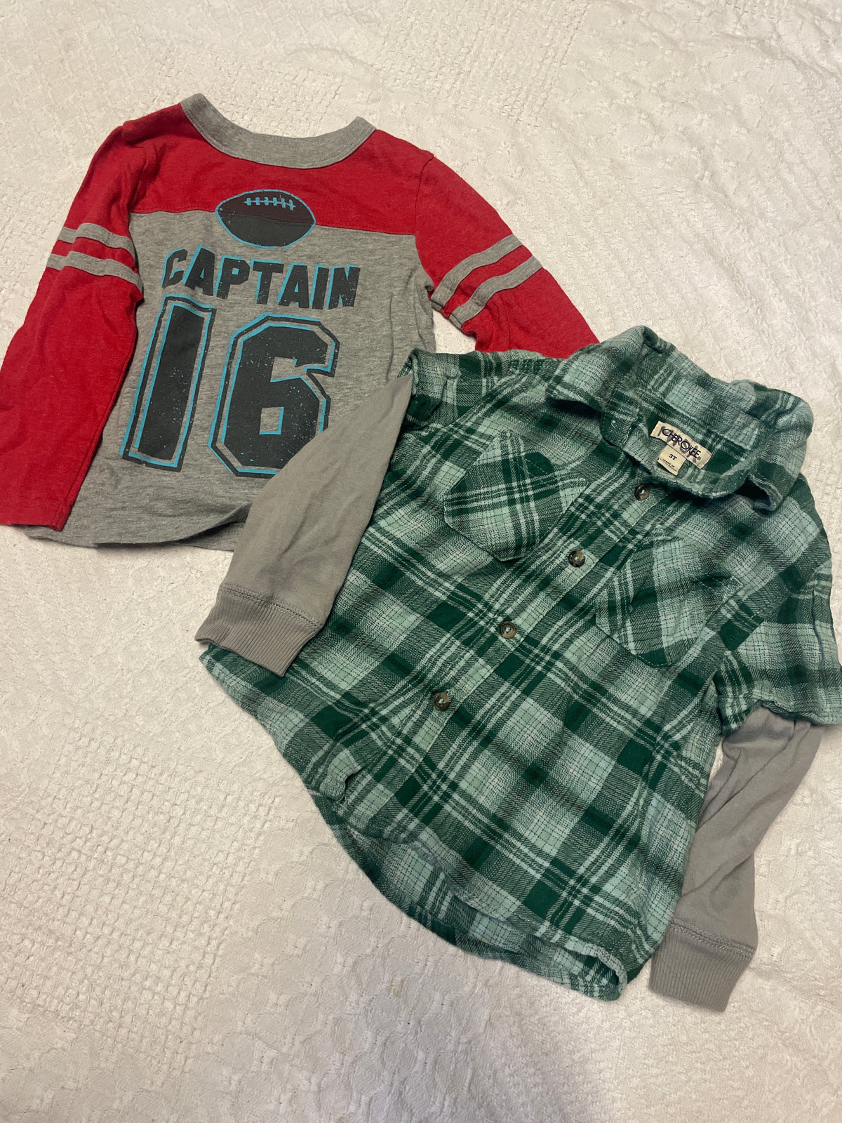 Seller #57 Boys 3t button down and long sleeve tee