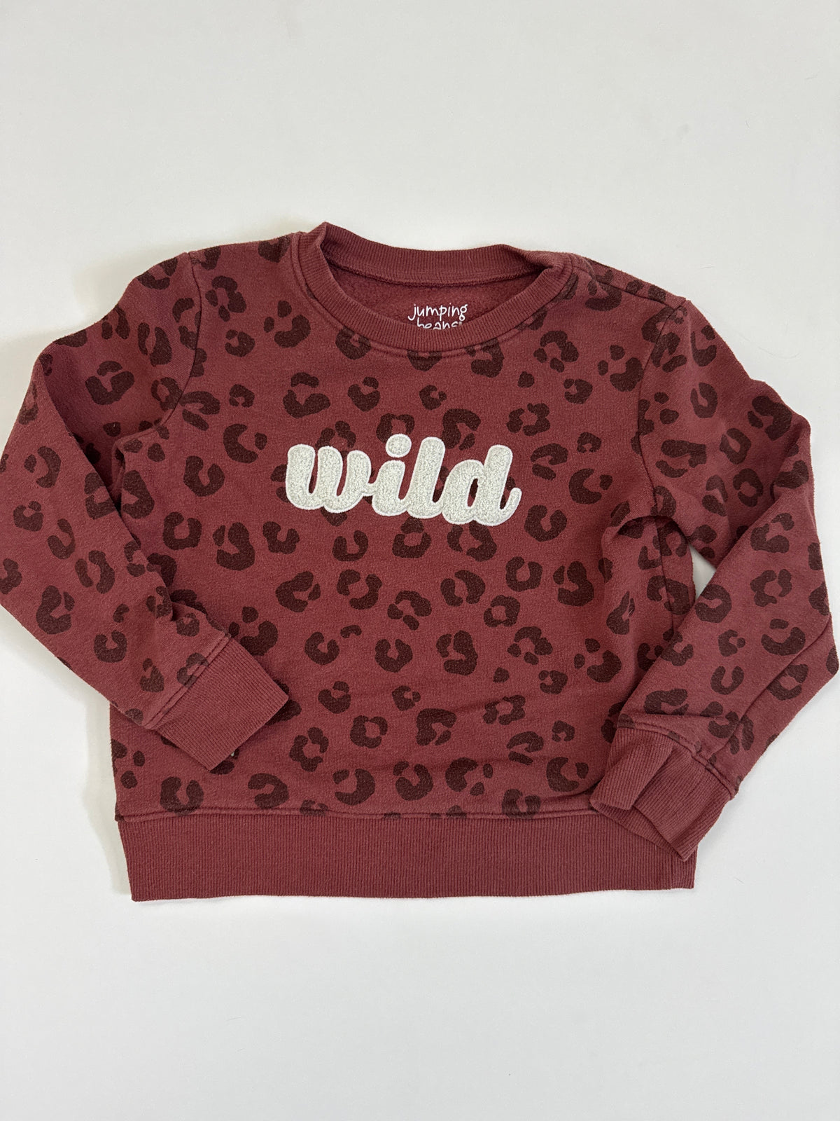 #64 Jumping Beans Wild Cheetah Crew Neck Size 5