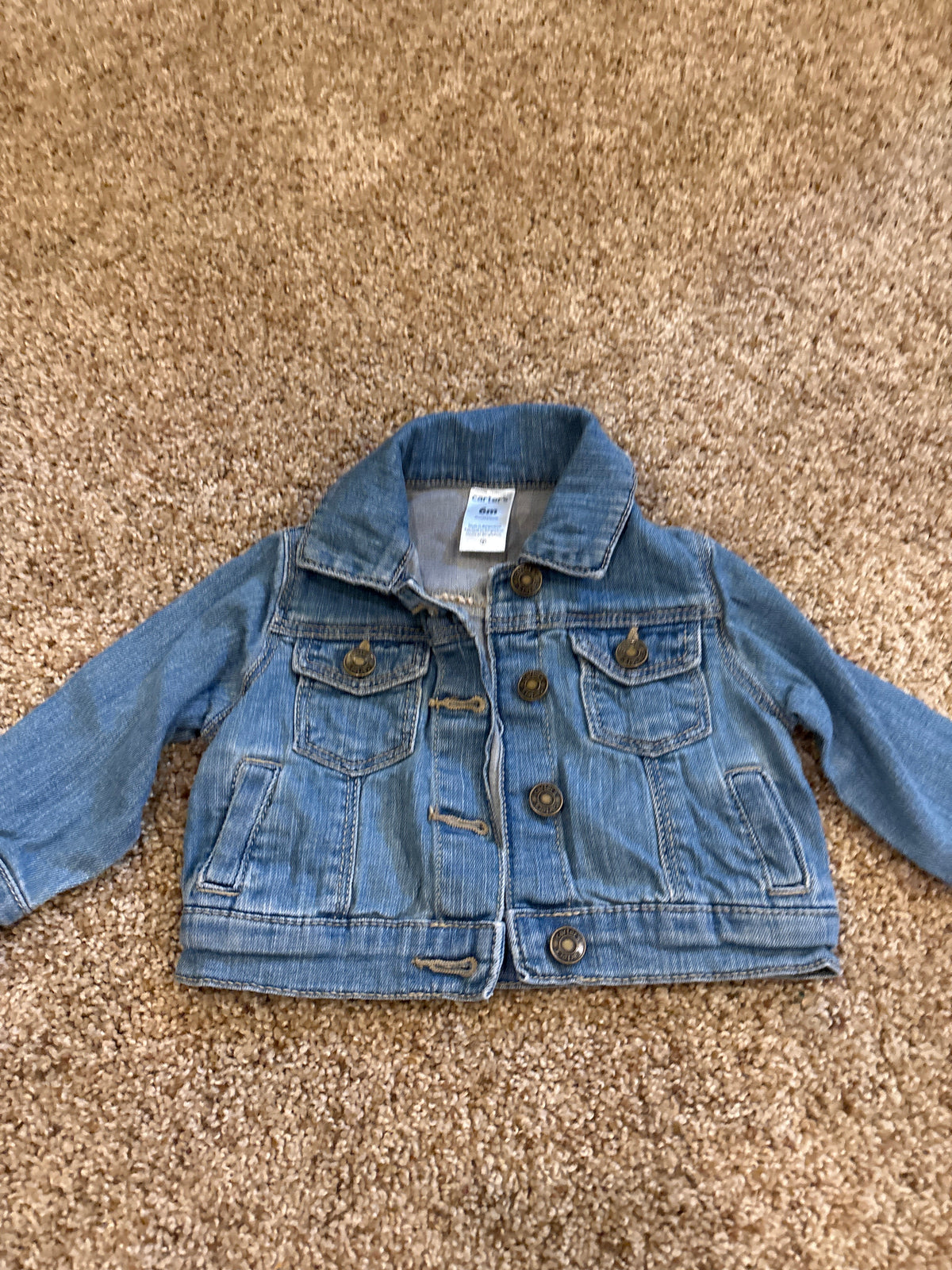 #47, girls 6mo Carter’s jean jacket