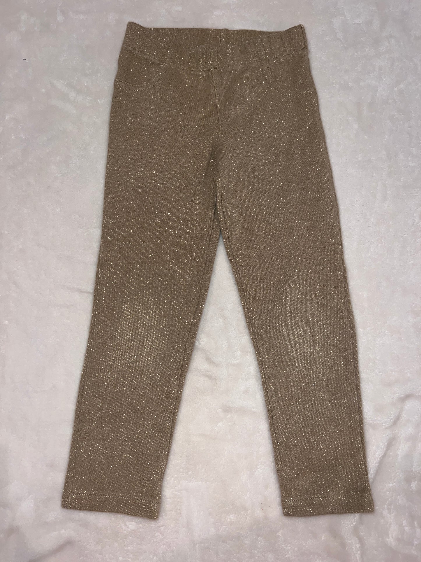 #46 Girls 5t sparkle gold pants carters euc