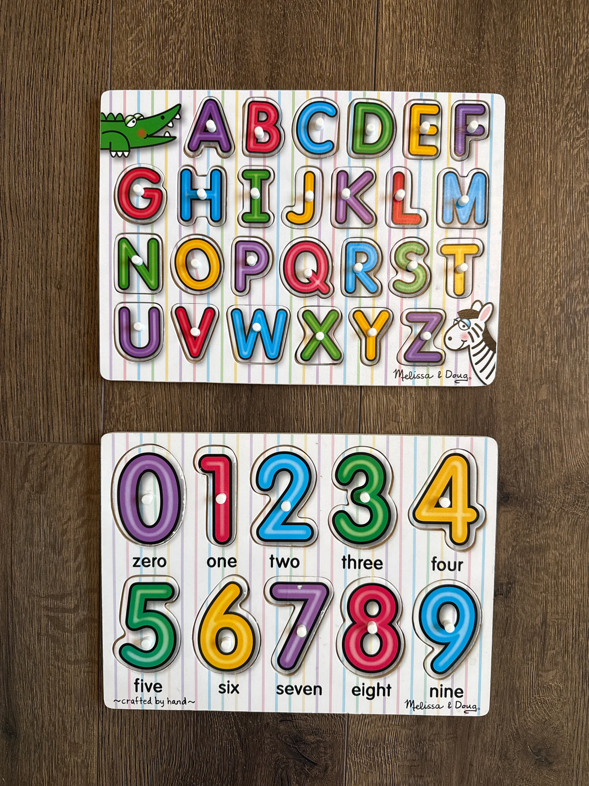 #173 Melissa & Doug puzzle bundle (letters and numbers)