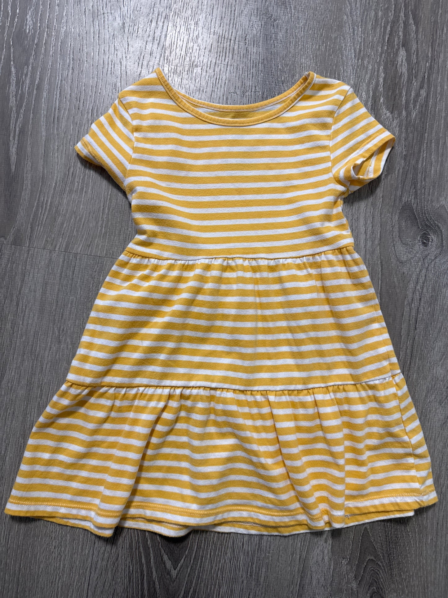 #149 reduced Girls 4T yellow stripe dress
