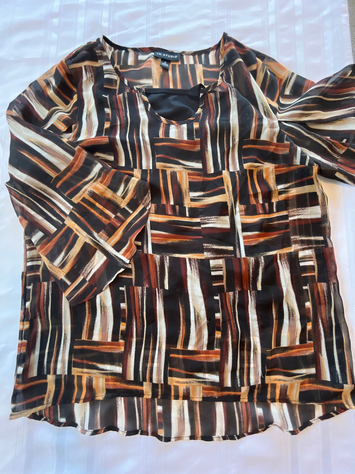 #43 Women’s medium IN Studio shirt with attached tank EUC