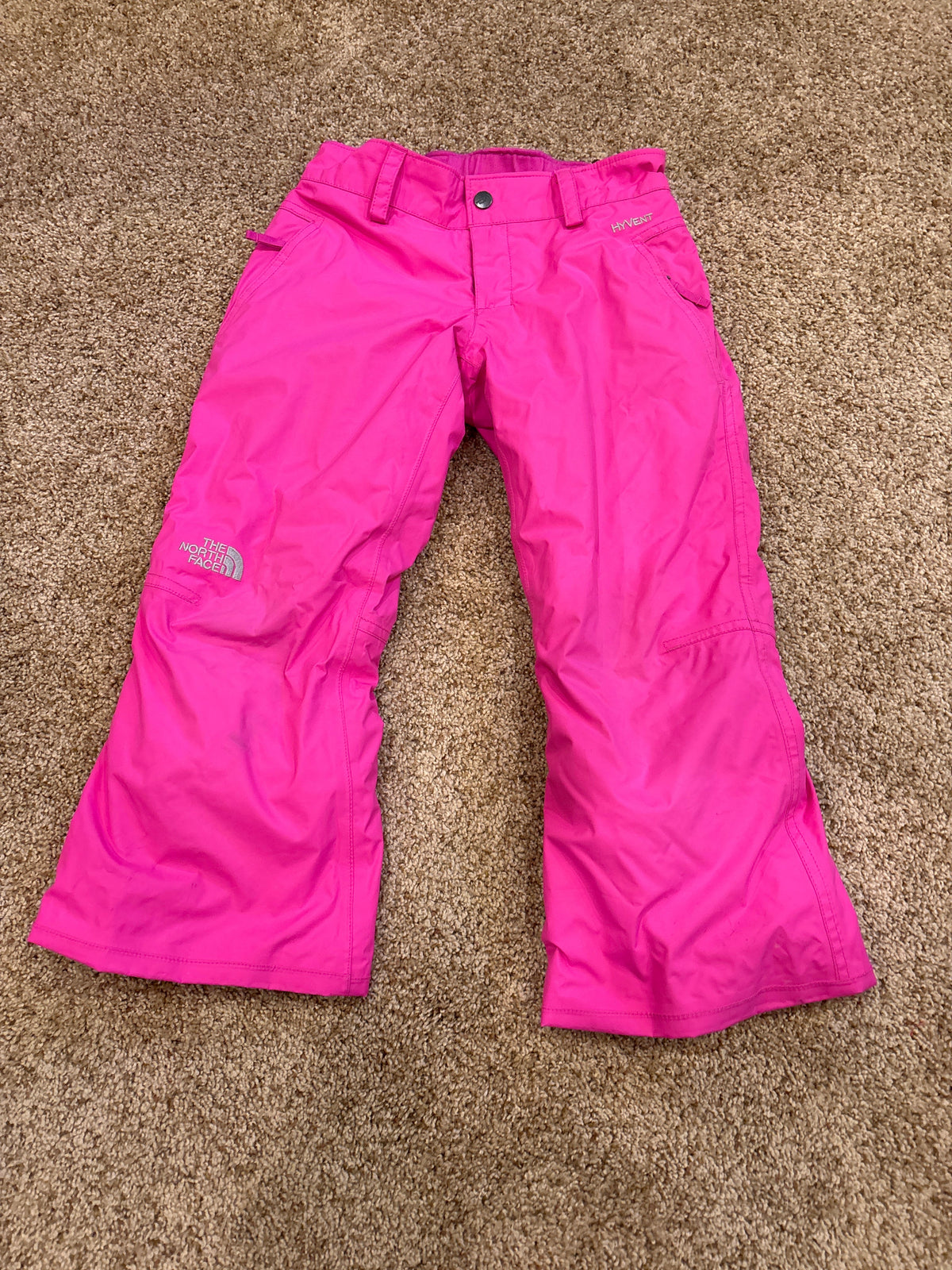 #47, girls size 7/8, The North Face pink snow pants