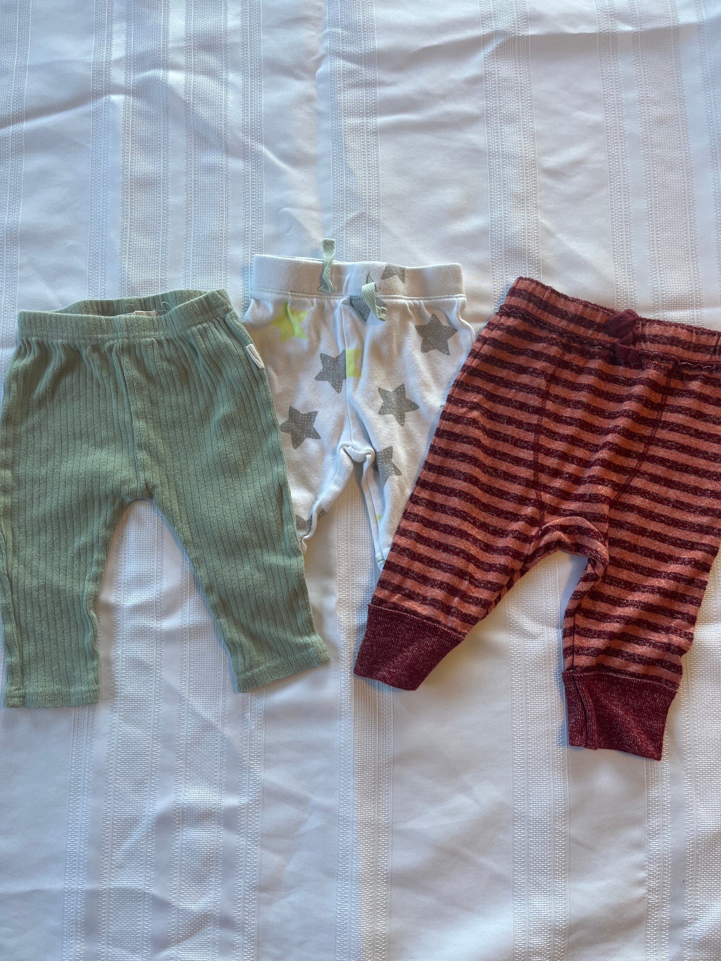 #29 3-6 mo. Girls pants set of 3 EUC