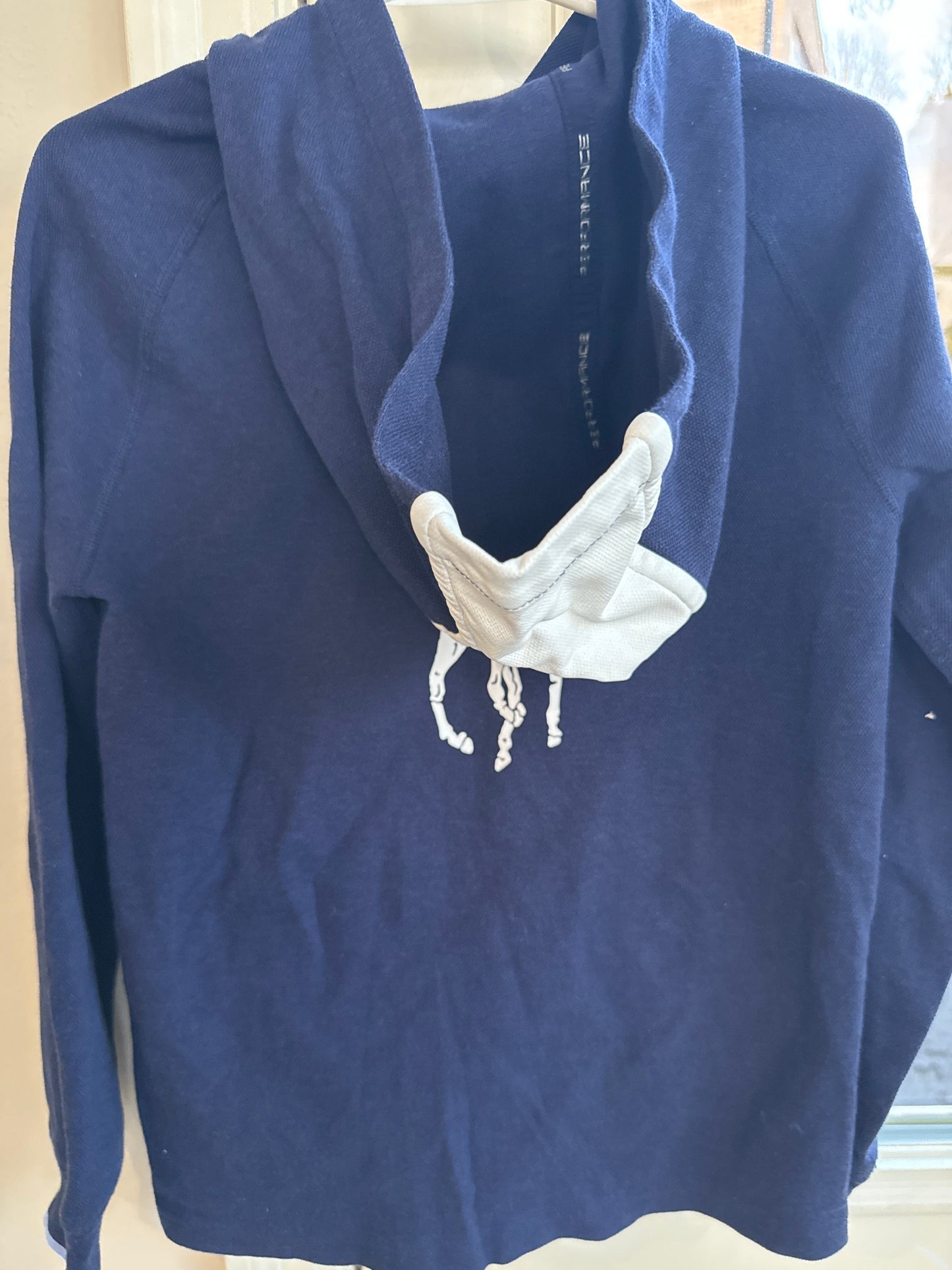 Seller #211 Boys navy Polo Ralph Lauren hooded long sleeve shirt, sz 7 NWOT