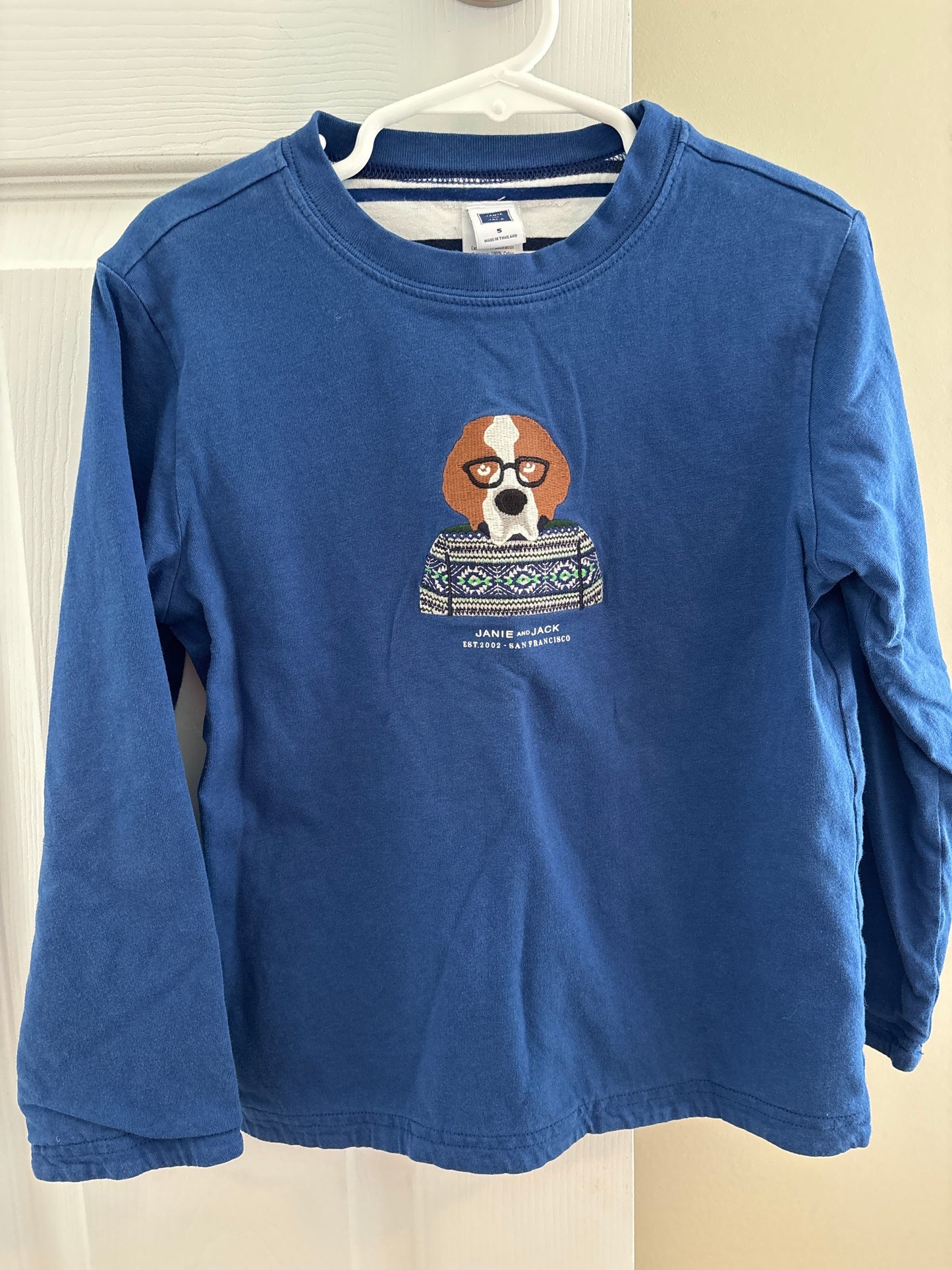 Seller #62 Boys Janie and Jack blue long sleeve top sz5 EUC