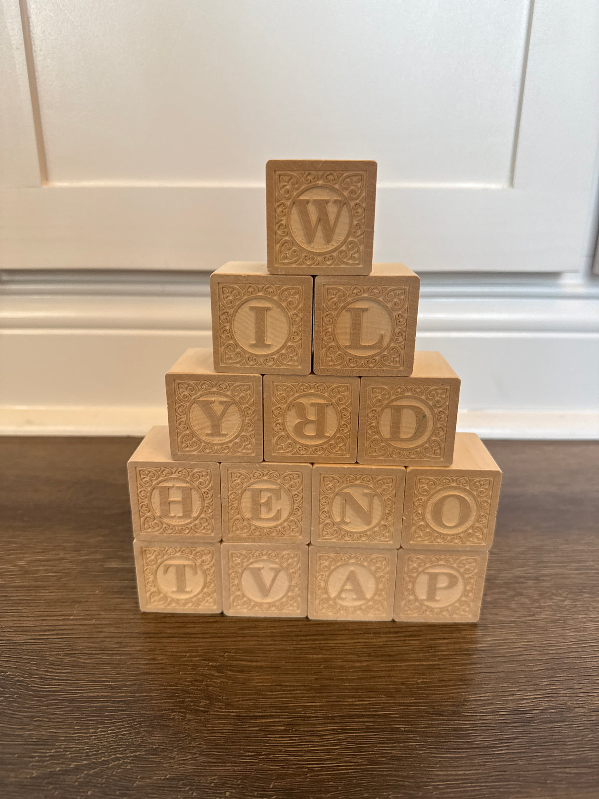 #173 wooden alphabet blocks (Uncle Goose brand)