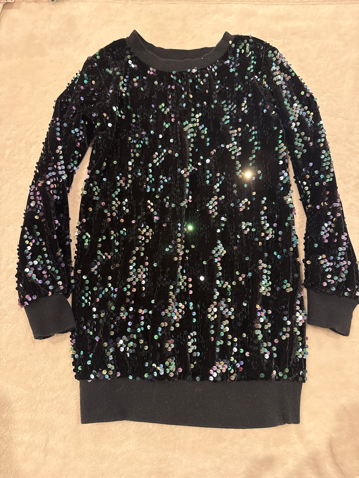 #81 Girls 6 Colorful Planet Sequin dress