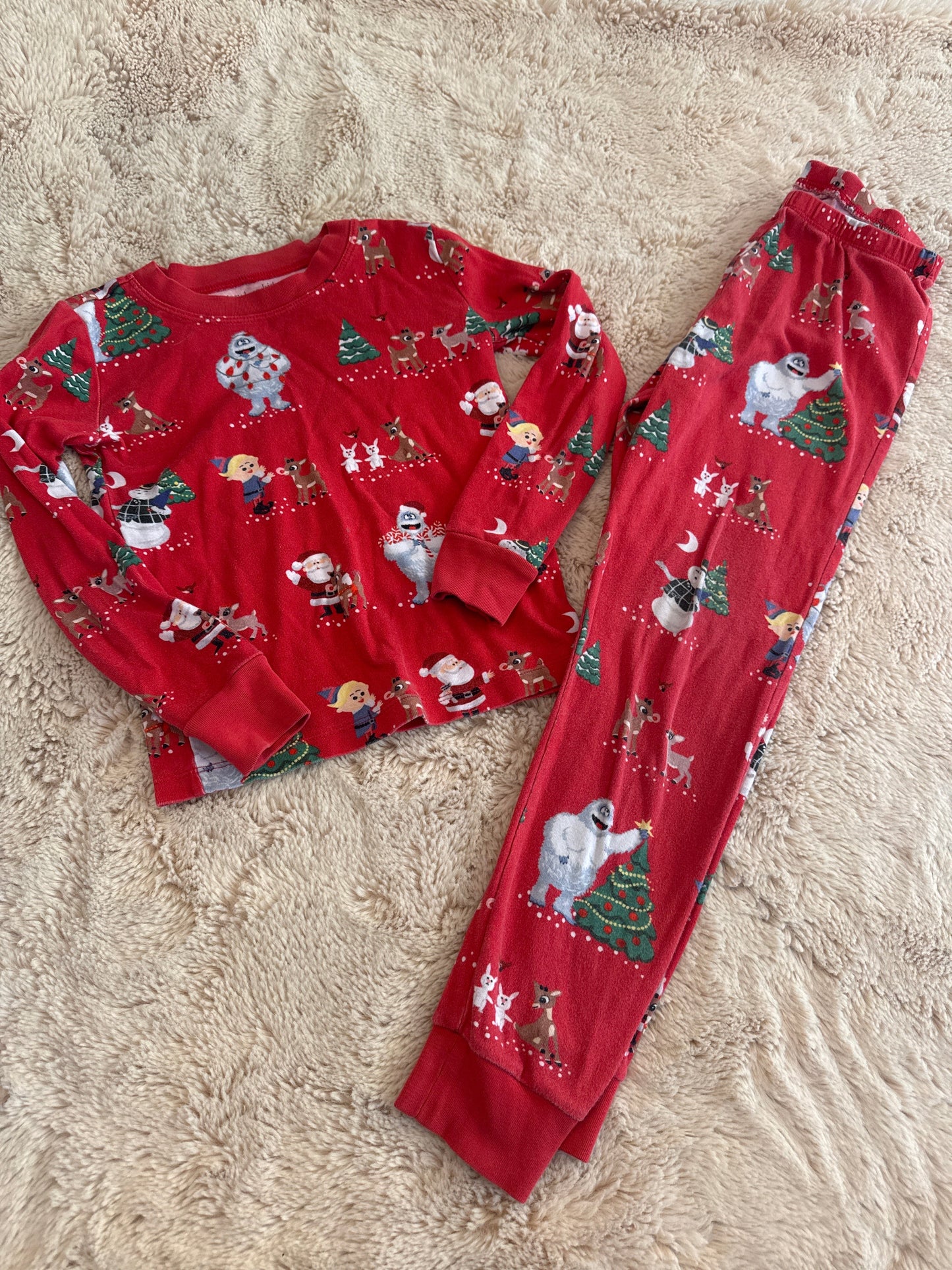 Seller 108 Unisex (7) Pottery Barn Rudolph Holiday Pajamas- GUC some WW