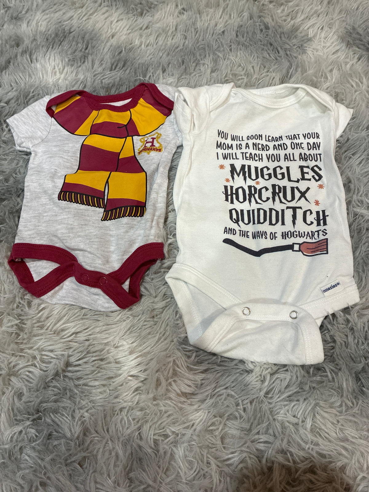 SCO46-Harry Potter onesies-gender neutral long sleeve-0-3 months- 2 pack