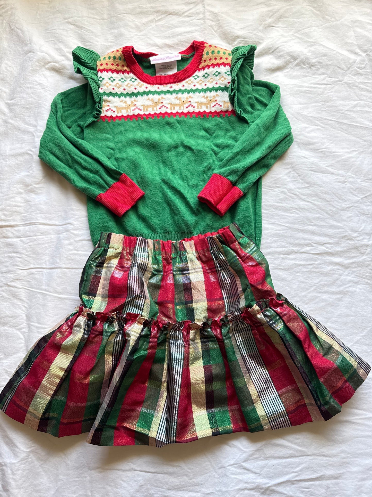 REDUCED Seller 161, Size 4 Bonnie Jean Christmas outfit, EUC