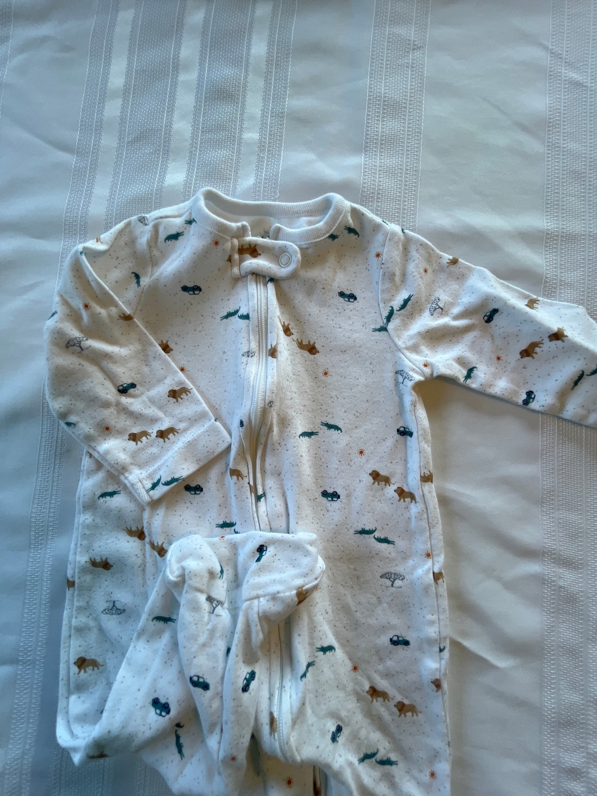 #43 Boys 3-6 mo Child of Mine footed romper EUC