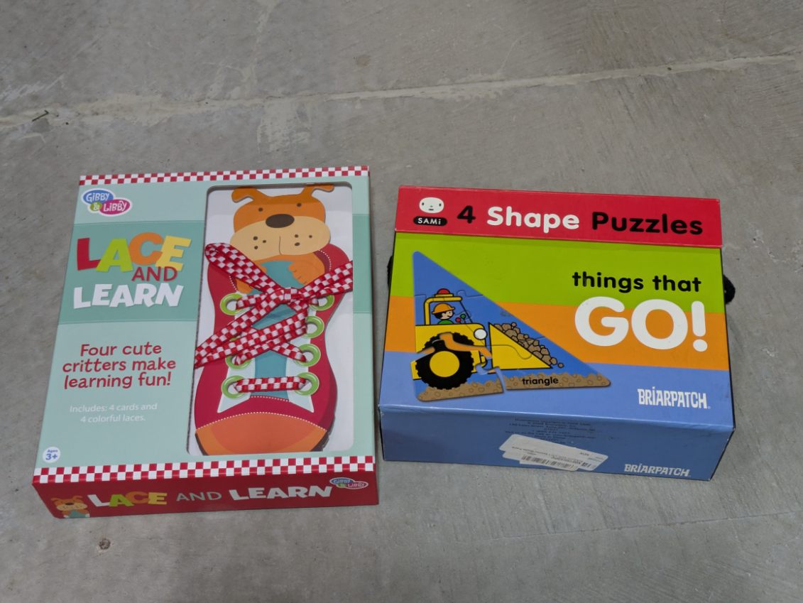Seller 123 - Lace & Learn and Things that Go Puzzle Set Bundle - reduced