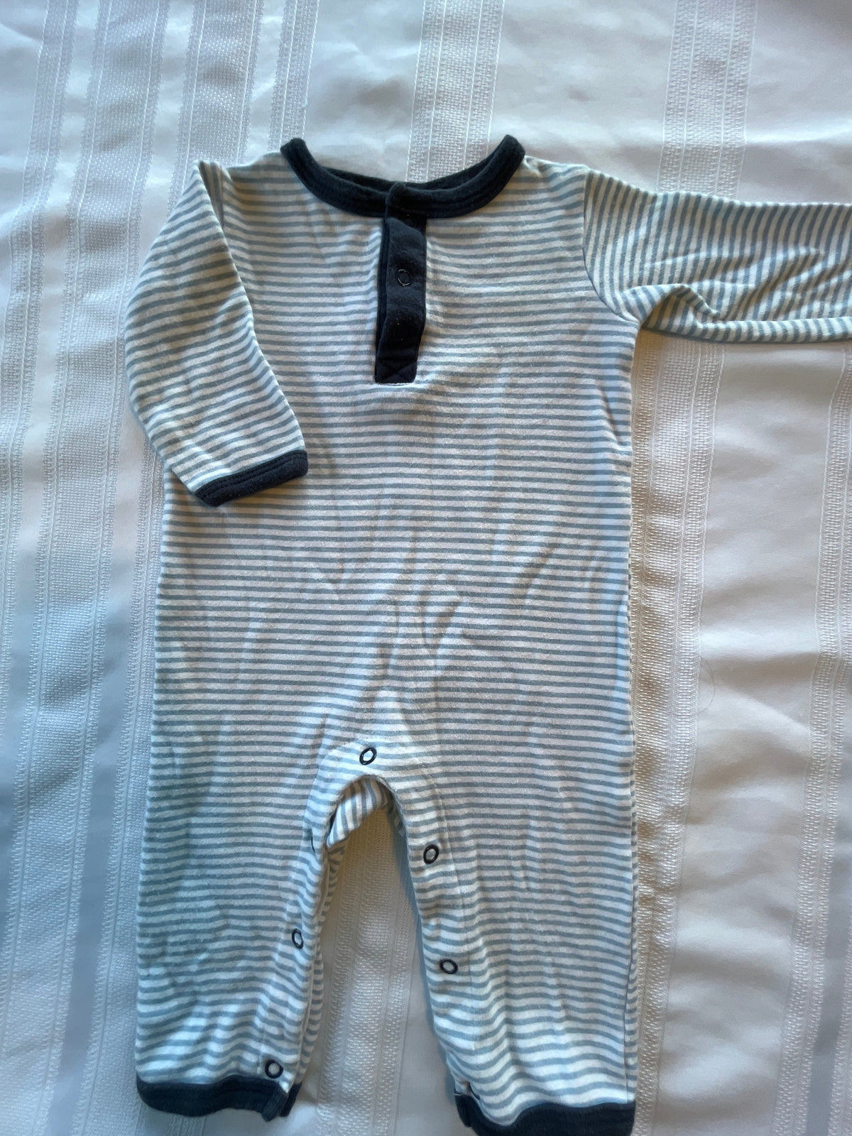 #43 Boys 3-6 mo H&B LS romper EUC