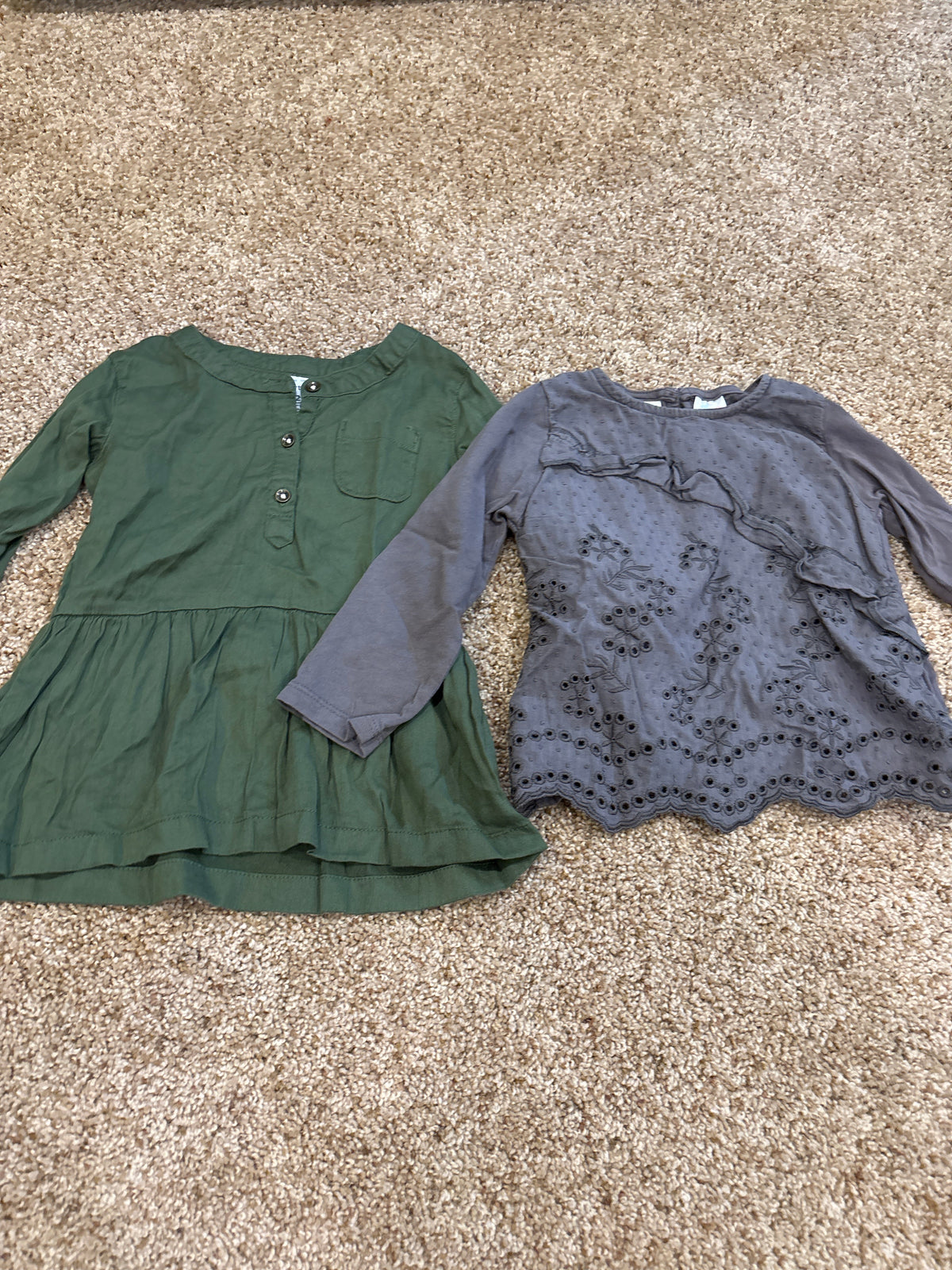 #47, girls 2T tunic and top, Zara Baby, Carter’s