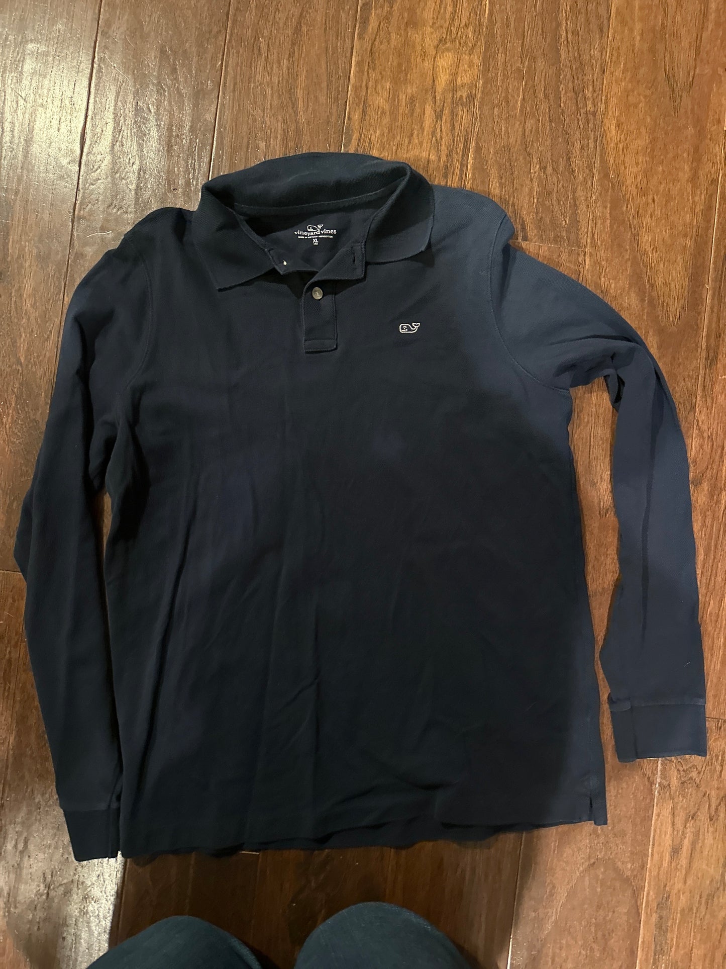 #218 Sz YXL vineyard vine long sleeve polo *reduced*