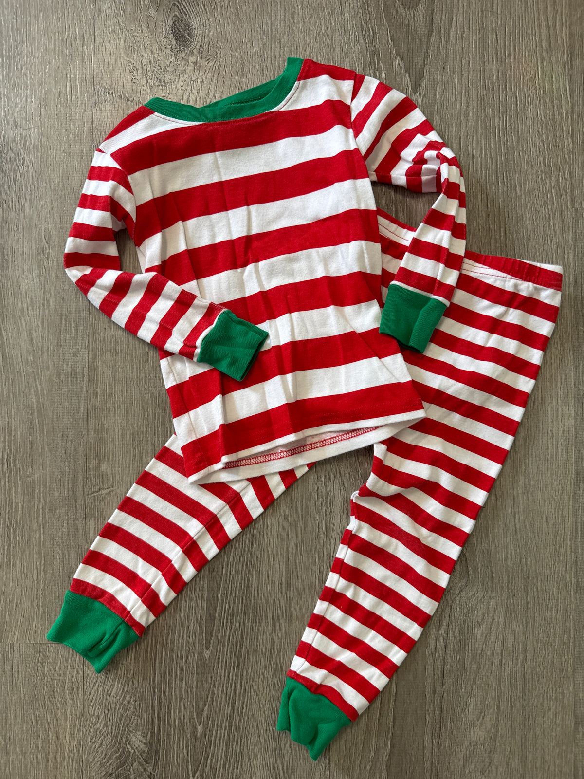 #149 kids 3T carters red striped pajamas
