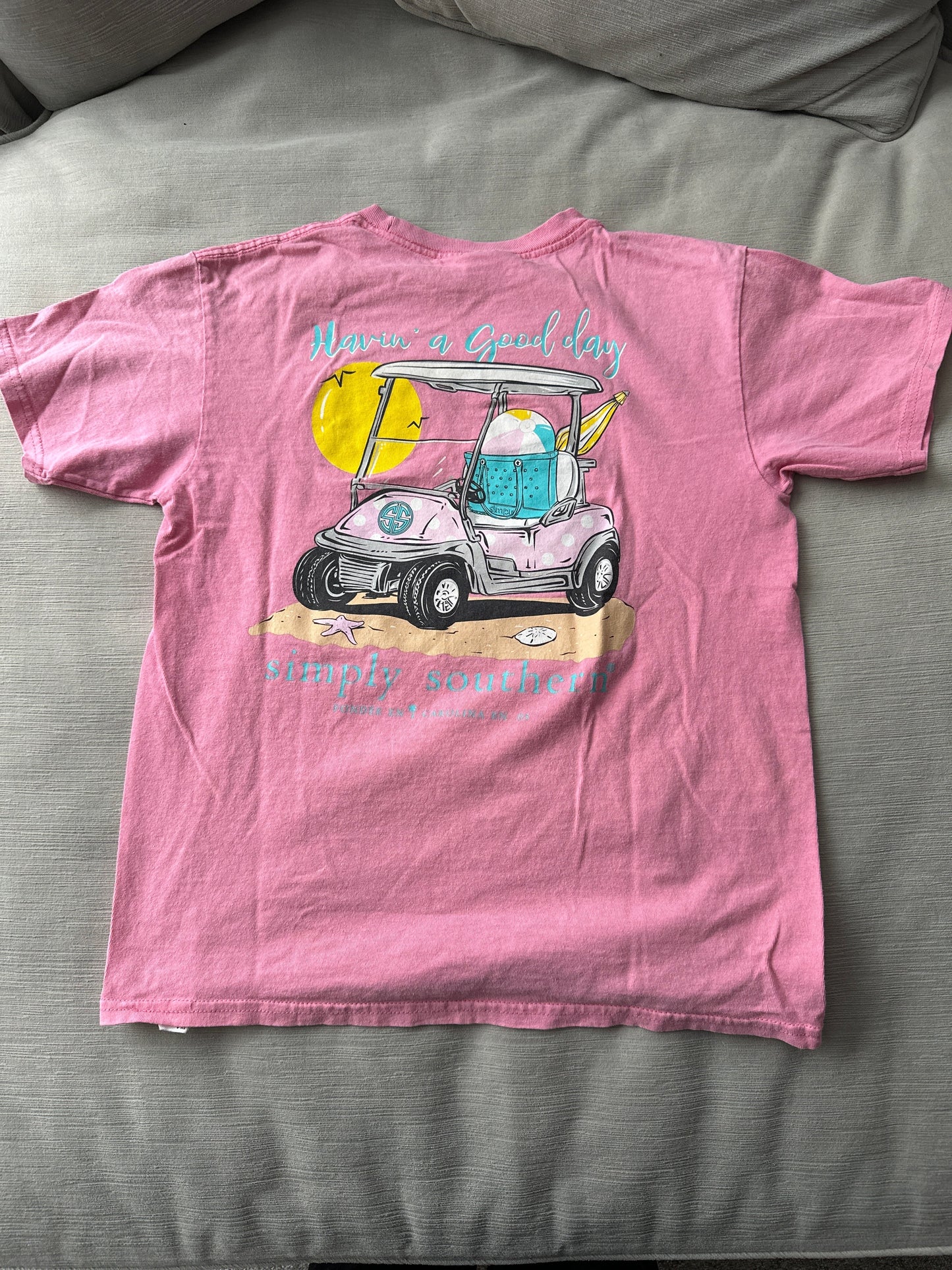 #133 Simply Southern Youth Medium Tshirt