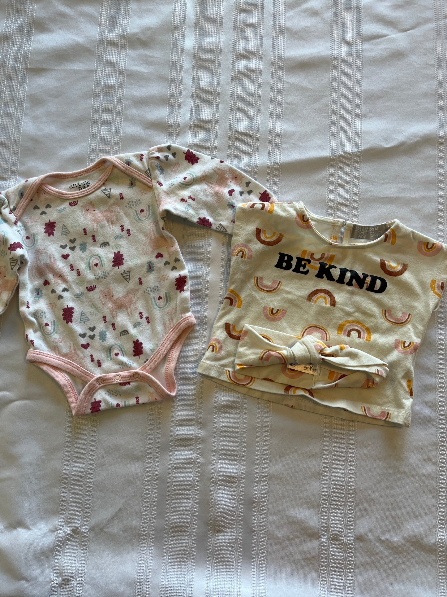 #29 0-3 mo girls shirt set EIC