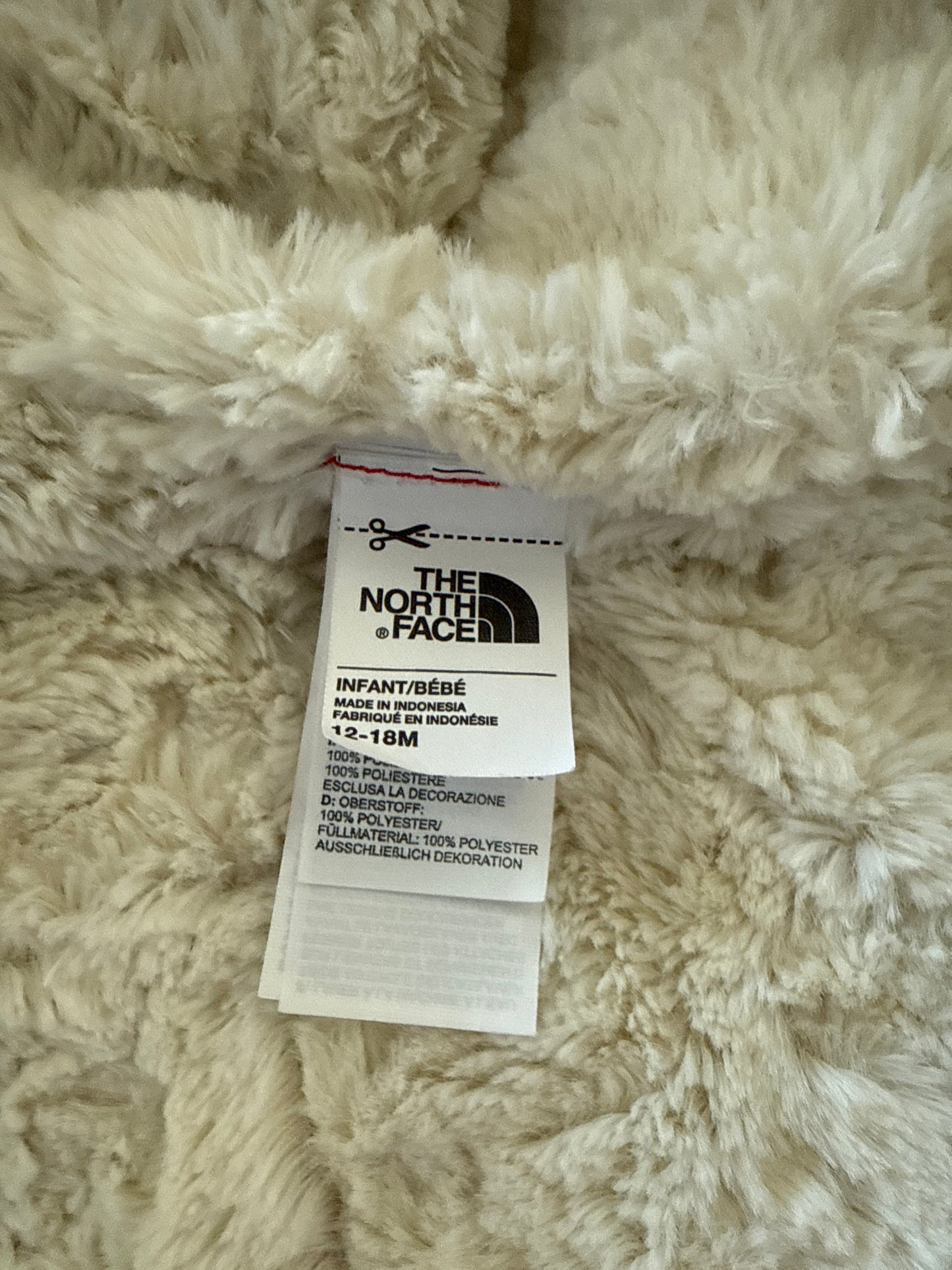 #173-The North Face light pink reversible coat size 12-18m