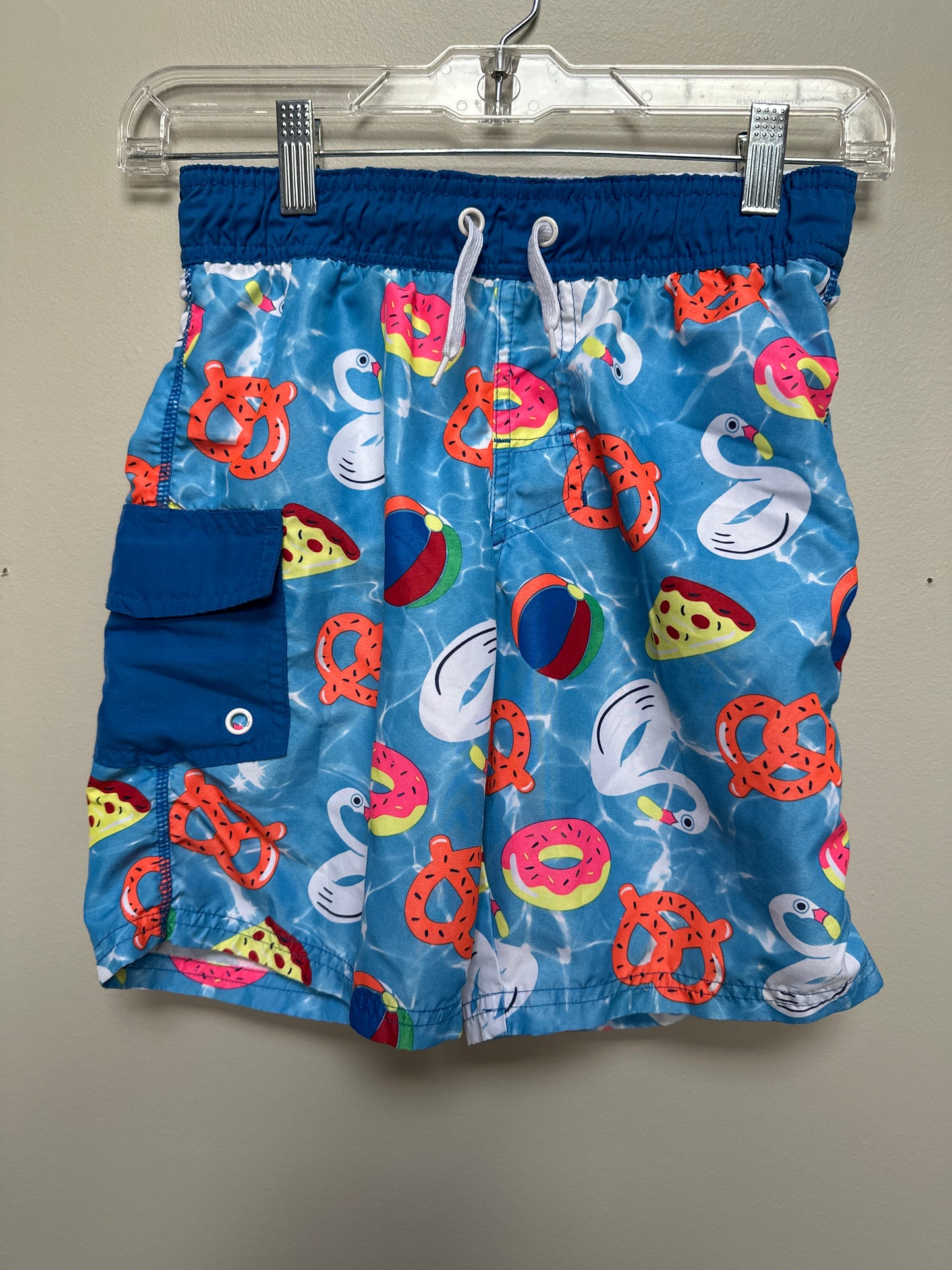 #130 Cat &. Jack Boys Sz 8-10 Swim Shorts Trunks