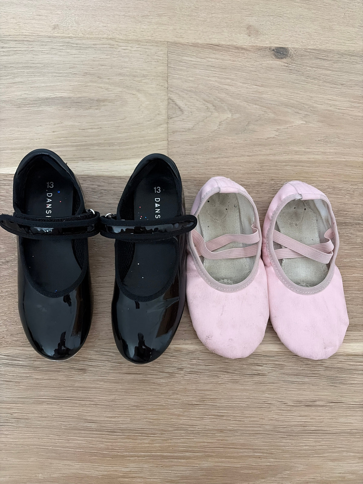 #158 Girls size 13 Tap and Ballet Shoes