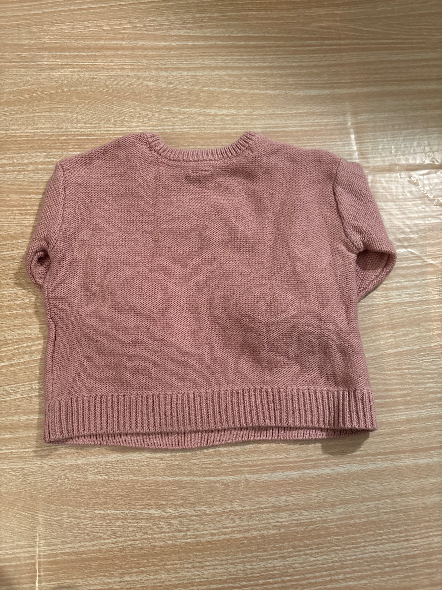 #102 GAP Girls Cable Knit Pale Pink Sweater 2 Years
