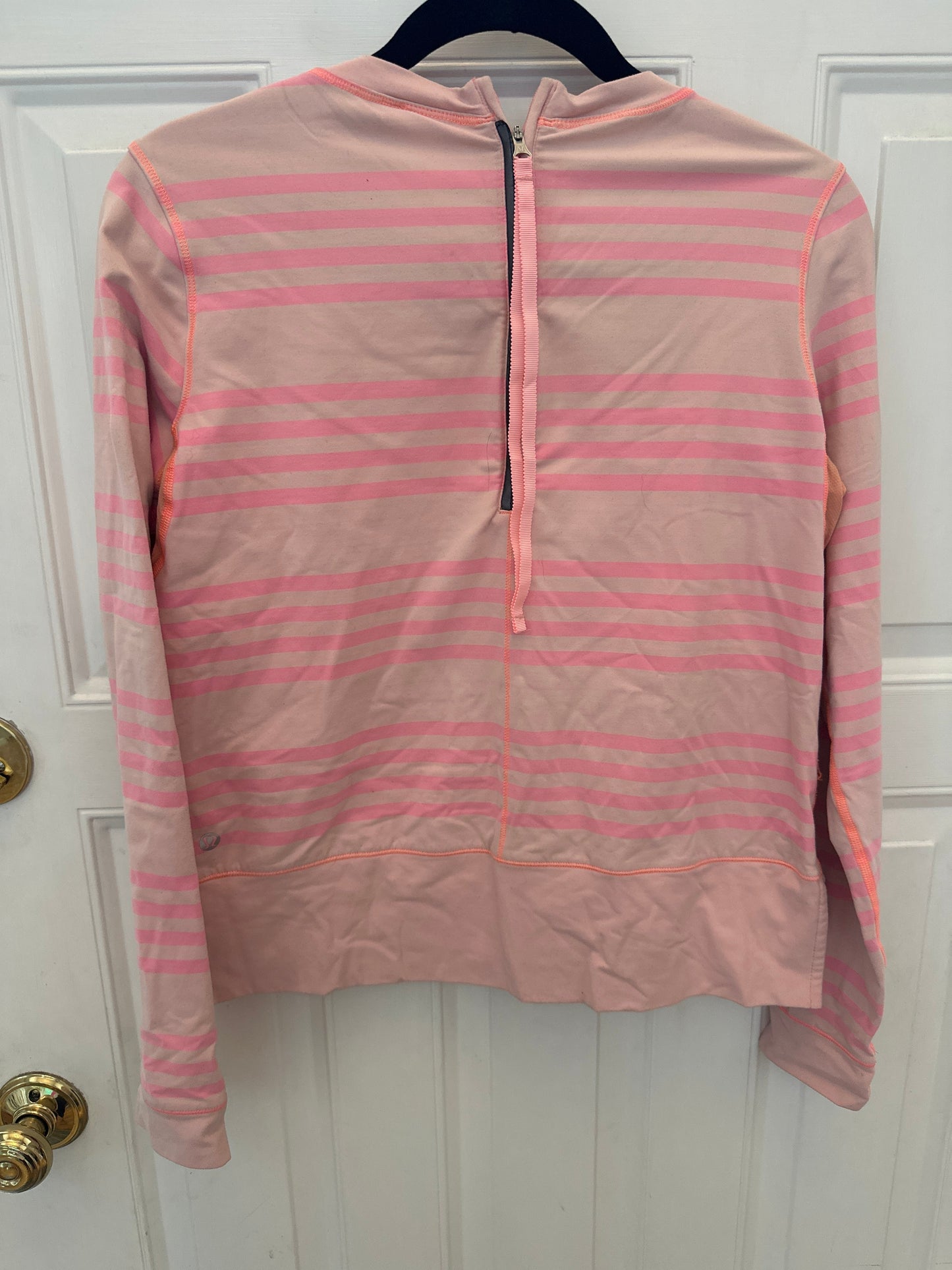 #133 Lululemon Sz 6 Warm Up Crew Pink Long Sleeve Shirt Top