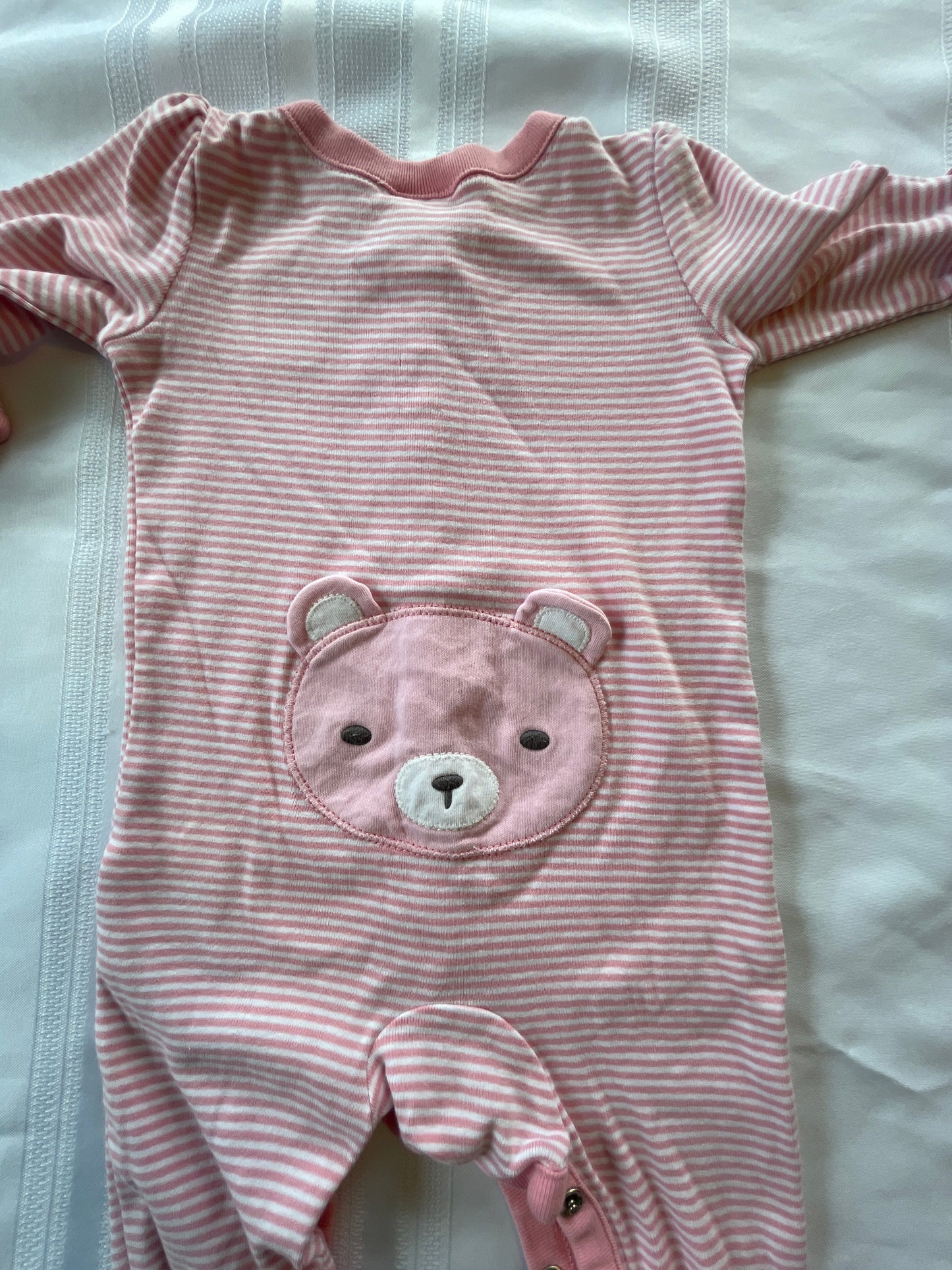 #43 Girls 3-6 mo Gymboree footed romper EUC