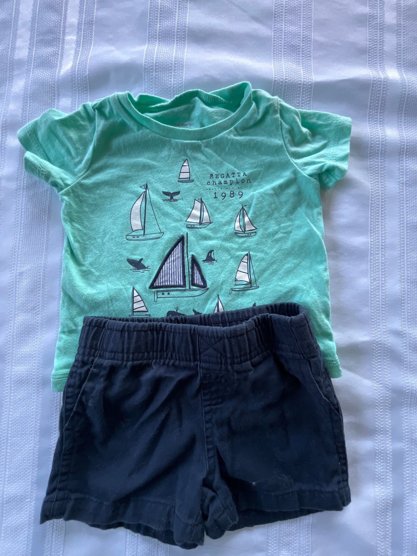 #57 Boys 6 mo tshirt/shorts EUC