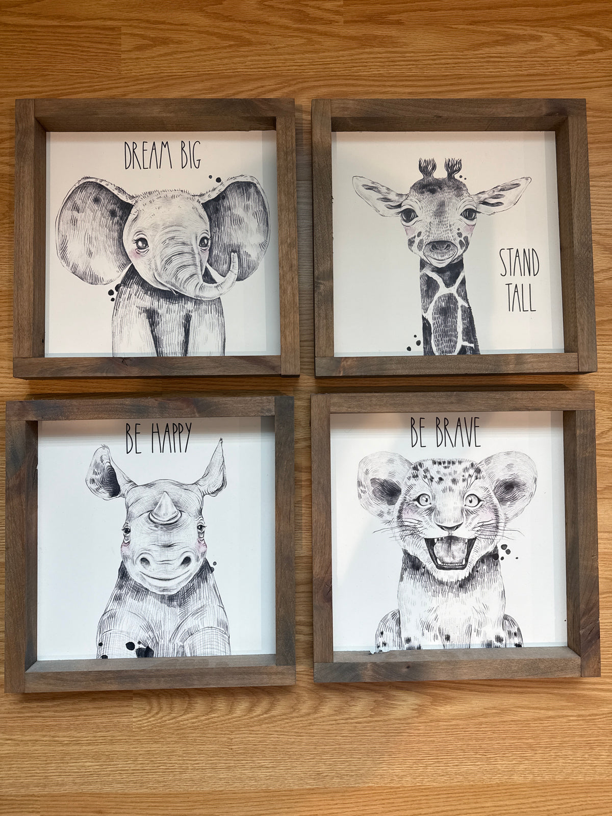 #87 nursery animal photos wooden frame (4)
