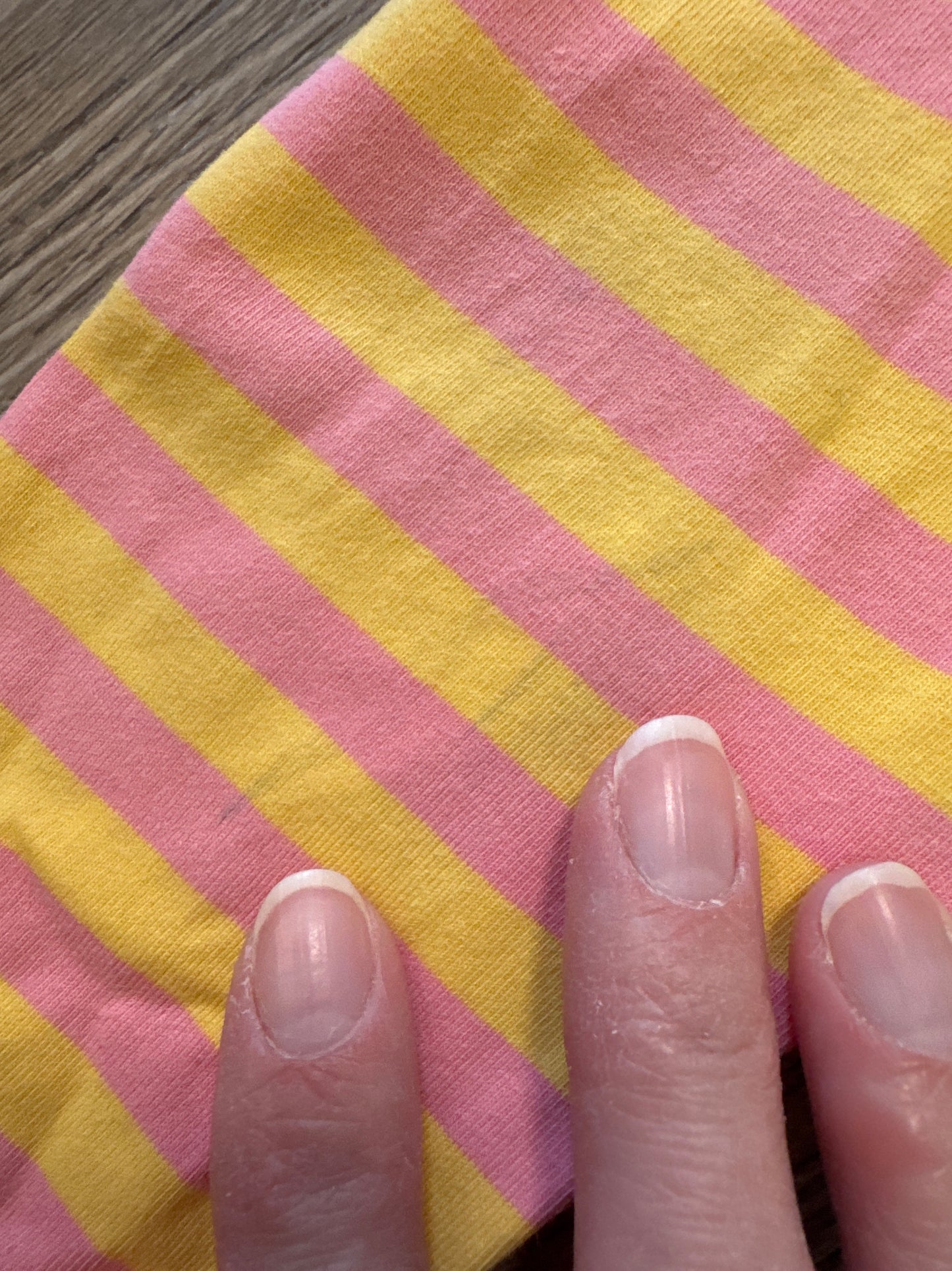 #149 Girls 18-24m Matilda Jane yellow and pink stripped leggings